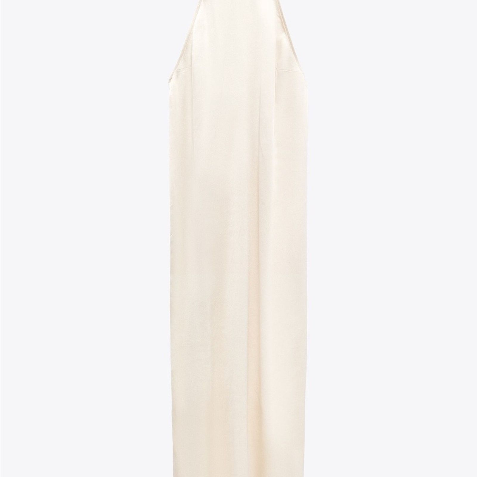 Zara ZARA SATIN EFFECT HALTER DRESS ECRU Size M / US 6-8 / IT 42-44 - 5 Thumbnail