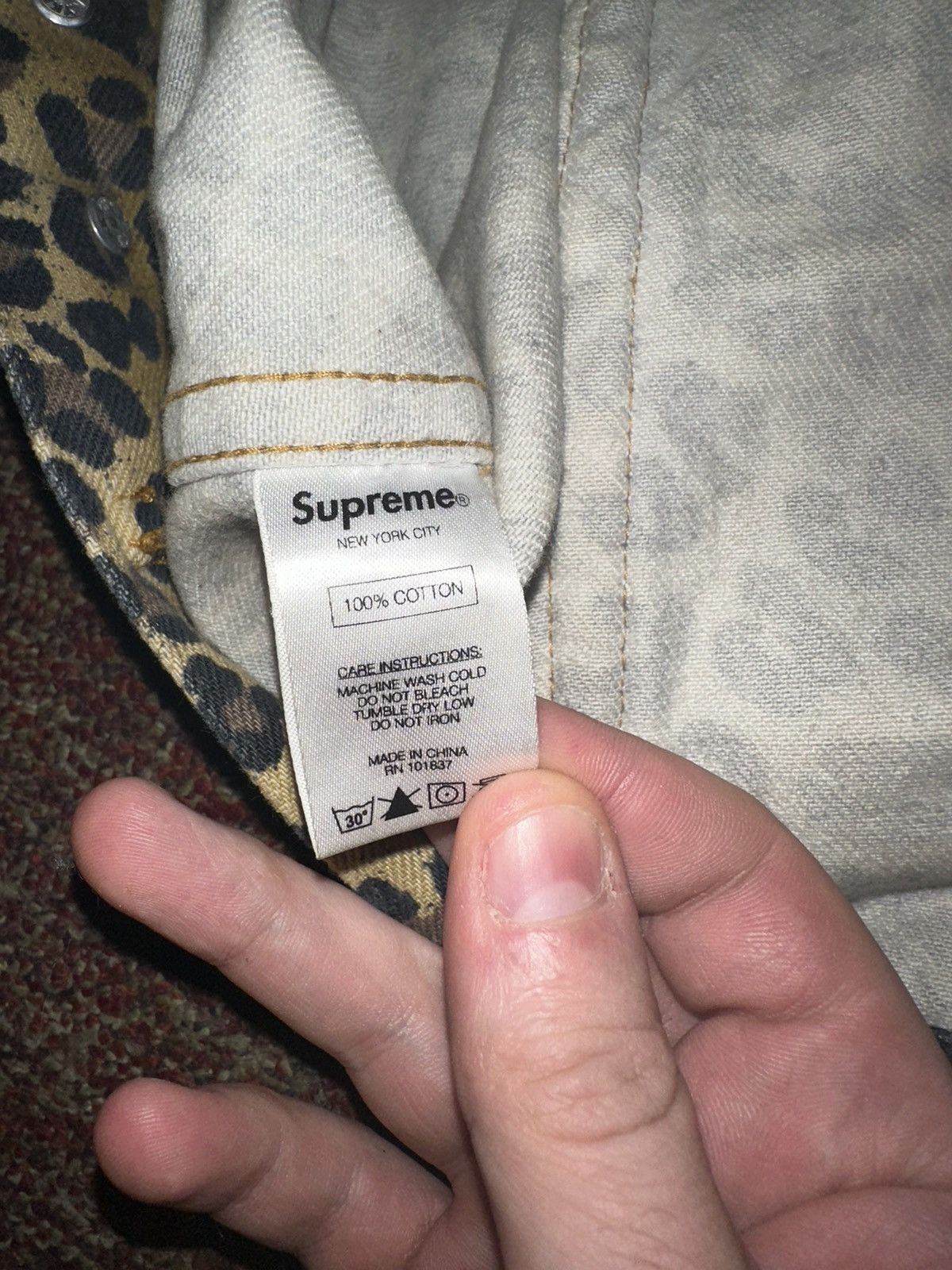 Supreme Supreme Leopard Denim Trucker Jacket Size US XL / EU 56 / 4 - 7 Thumbnail