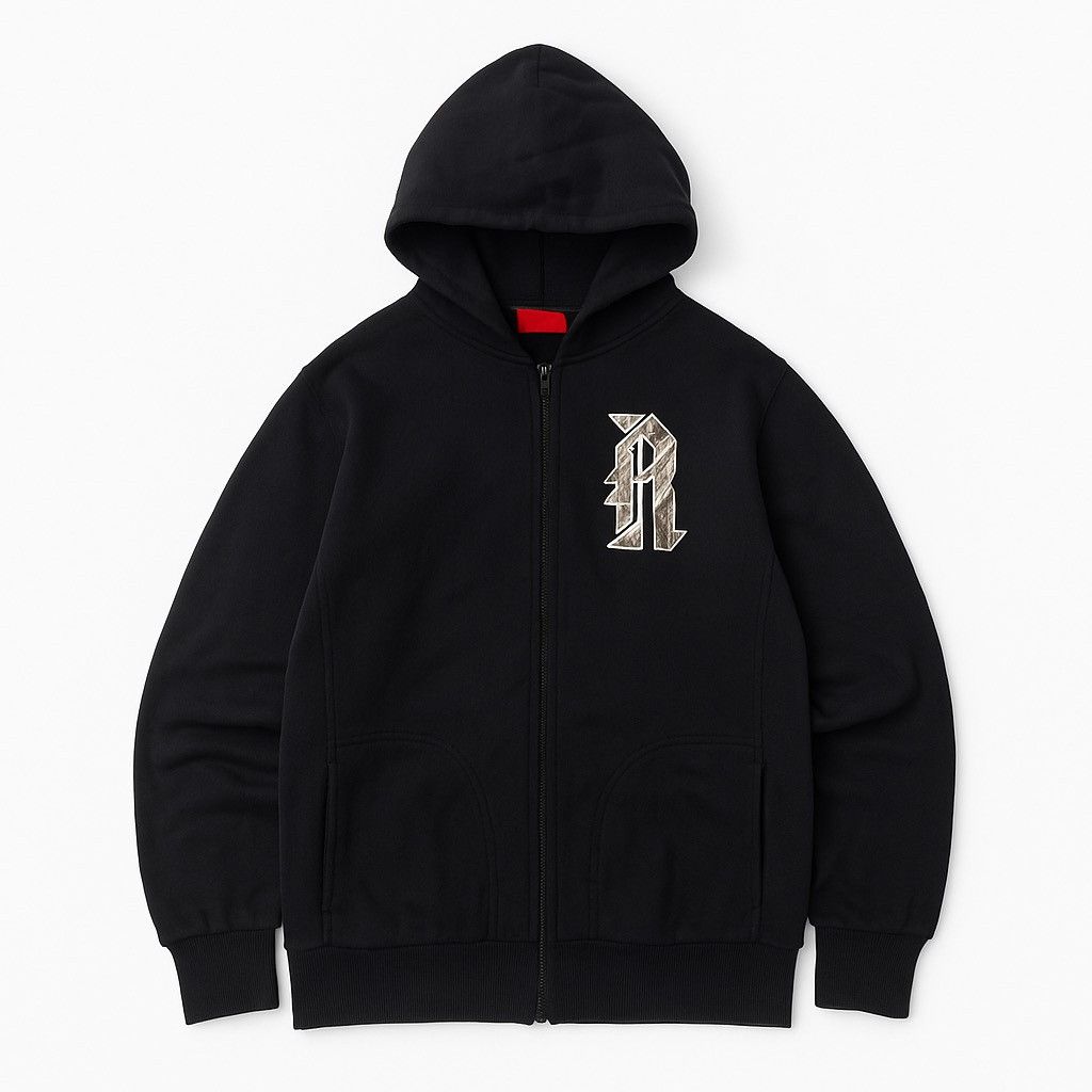 If Six Was Nine 2000s - Algonquins Y2K Skull Punk Gotic Embroidery Hoodie☠️ Size US M / EU 48-50 / 2 - 3 Thumbnail