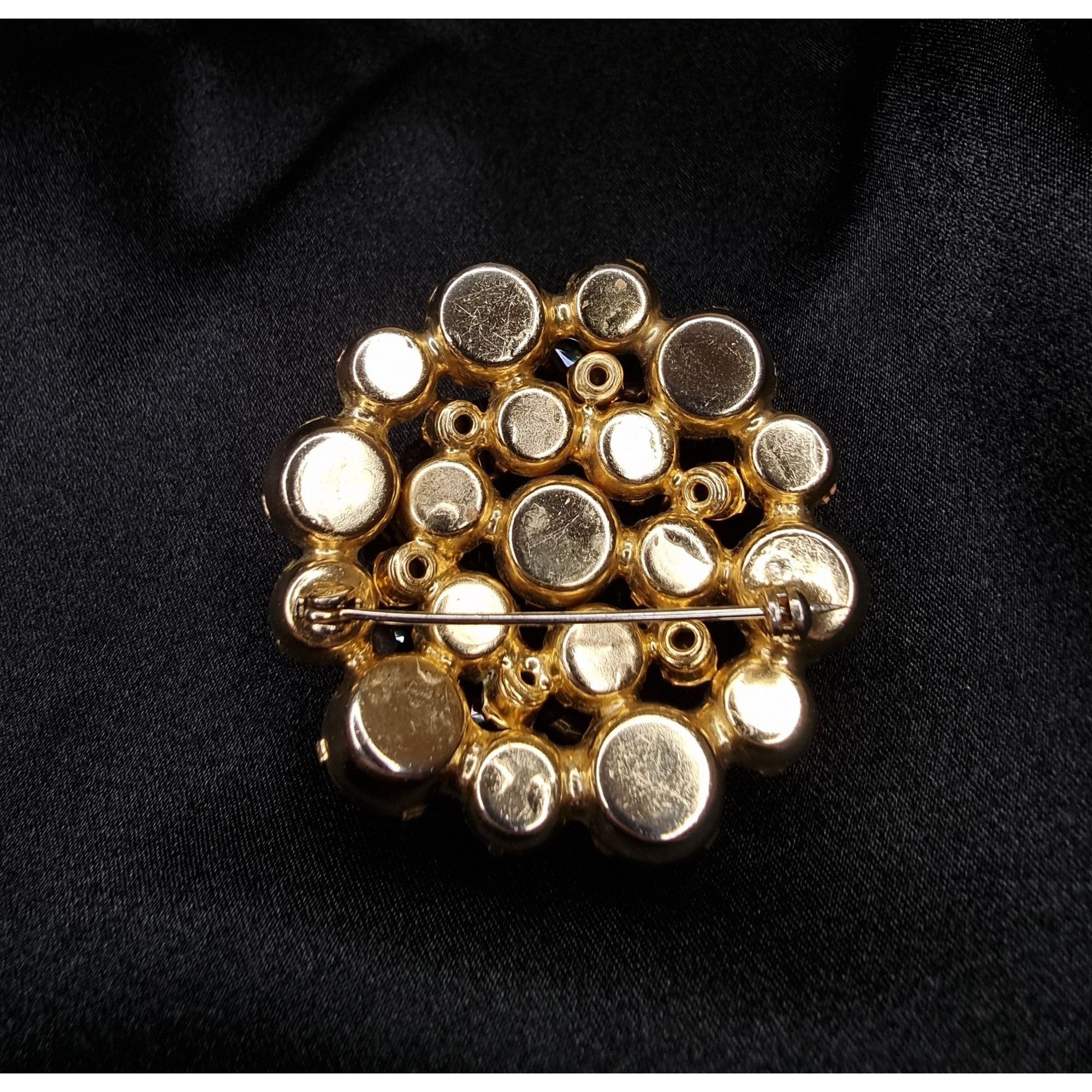 Vintage Vintage D&E Juliana Amber Rhinestone Cluster Brooch Pin Size ONE SIZE - 6 Thumbnail