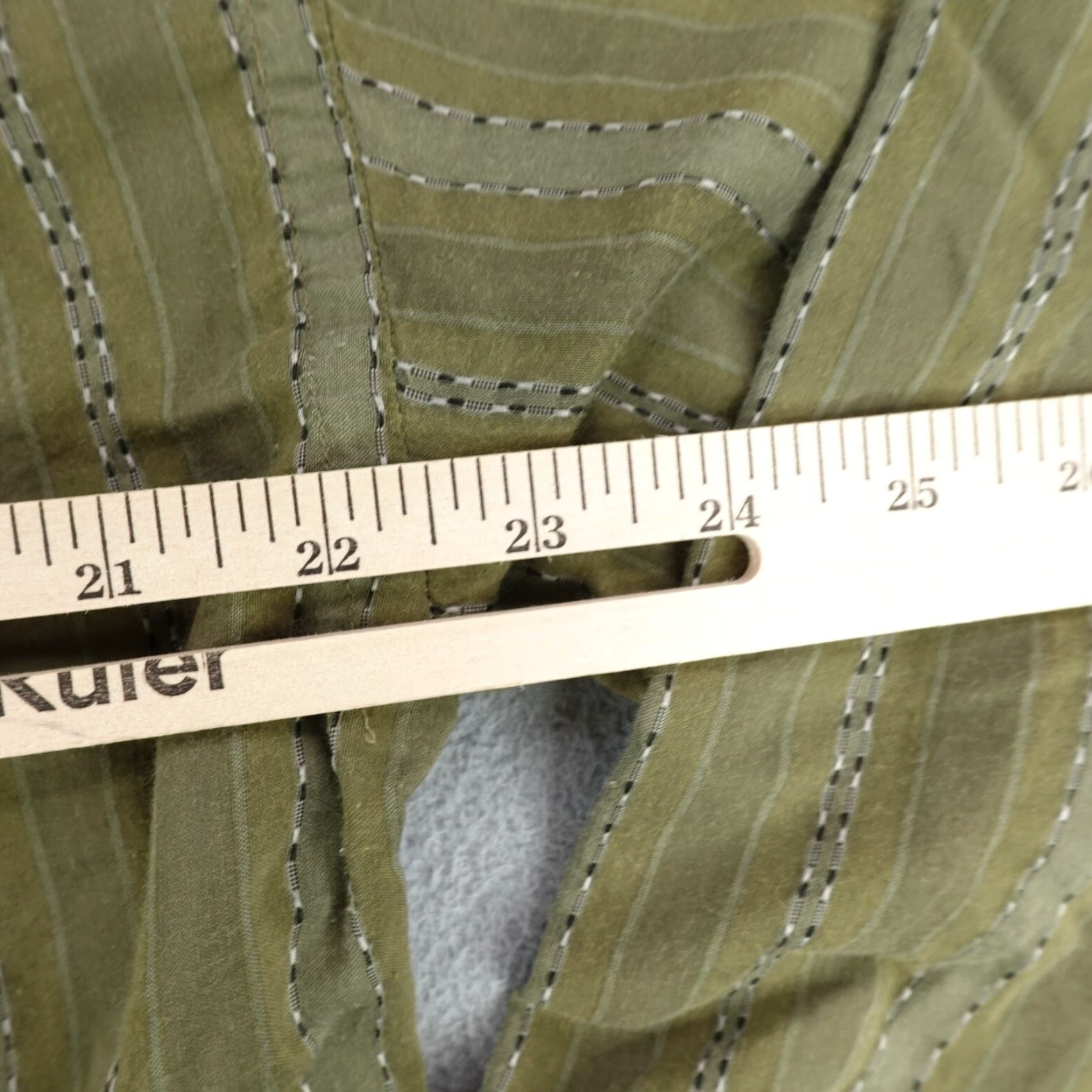 Zanella VINTAGE Zanella Button-Up Shirt Mens Medium Green Stripes Long Sleeve Made in Italy Classic Designer Size US M / EU 48-50 / 2 - 7 Thumbnail