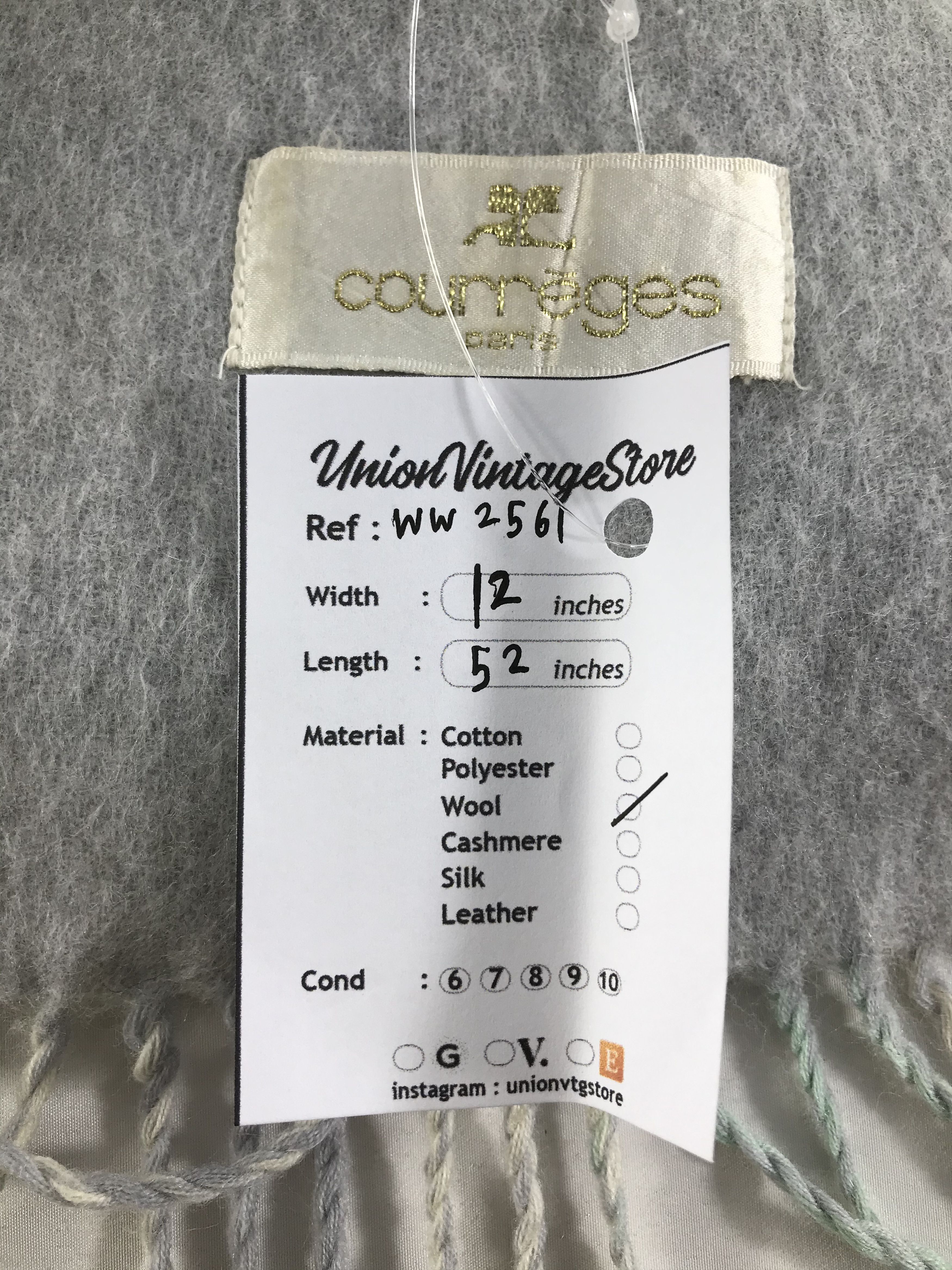 Courreges × Vintage Courreges Scarf / Muffler / Neckwear - WW2561 Size ONE SIZE - 5 Thumbnail