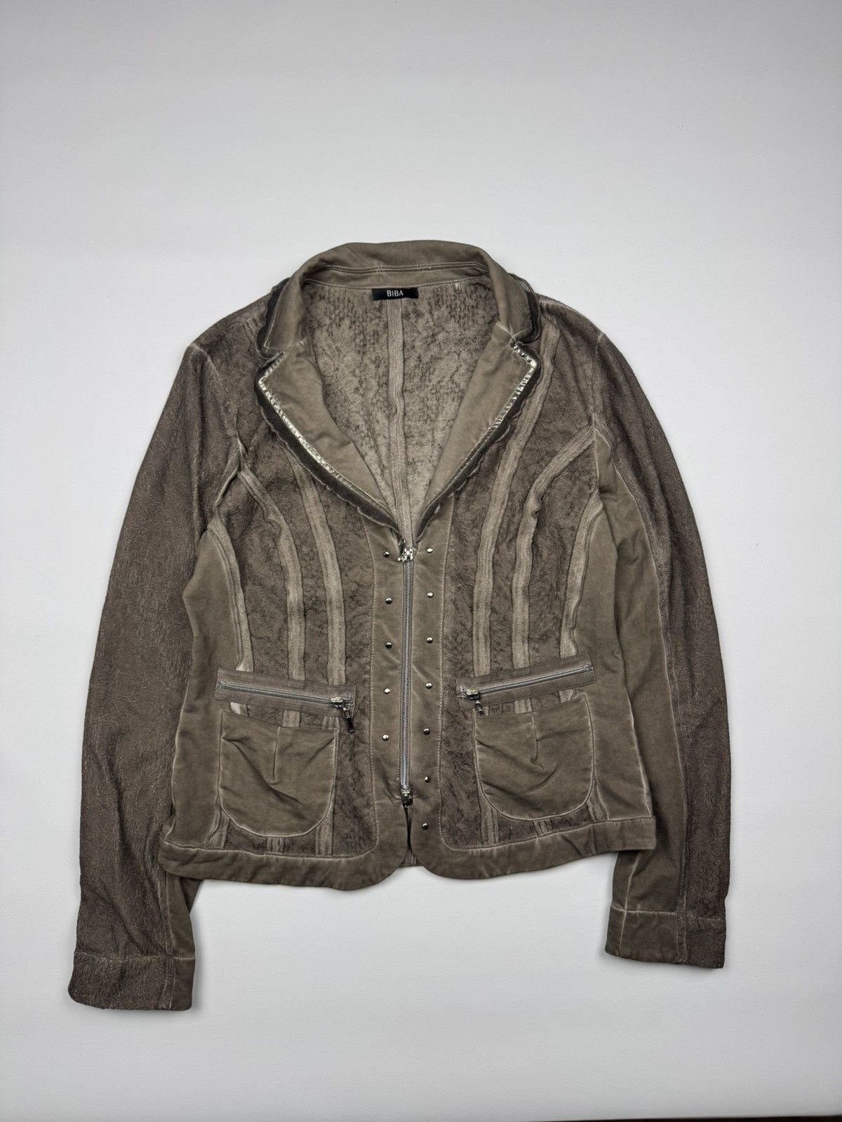 If Six Was Nine Vintage Number Nine Style Opium Avant-Garde Y2k Zip Blose Size M / US 6-8 / IT 42-44 - 2 Thumbnail