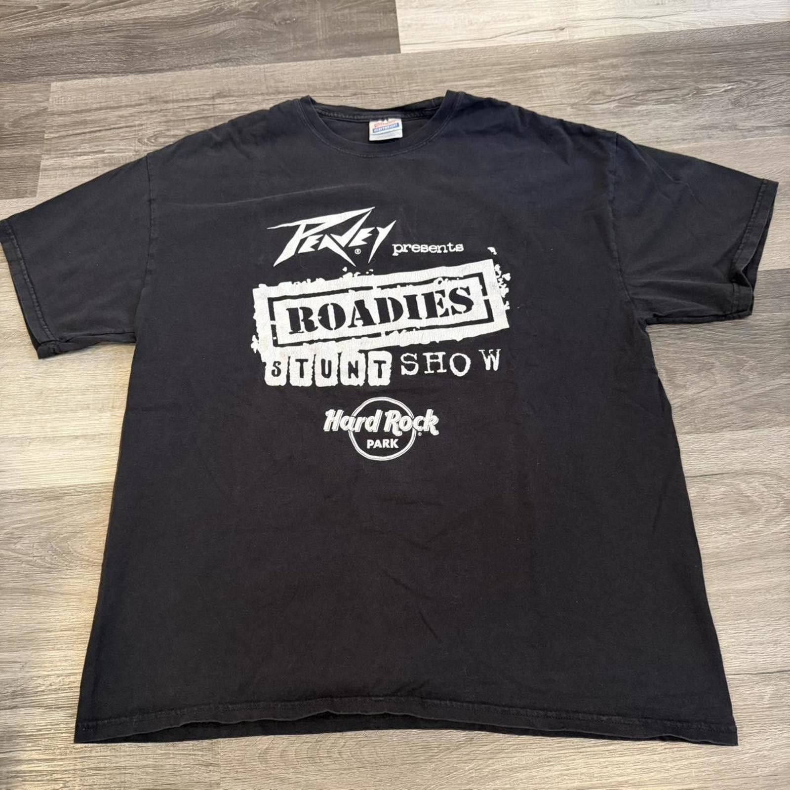 Hanes Vintage peavey roadies stunt show hard rock park t shirt 00s Size US XL / EU 56 / 4 - 3 Thumbnail