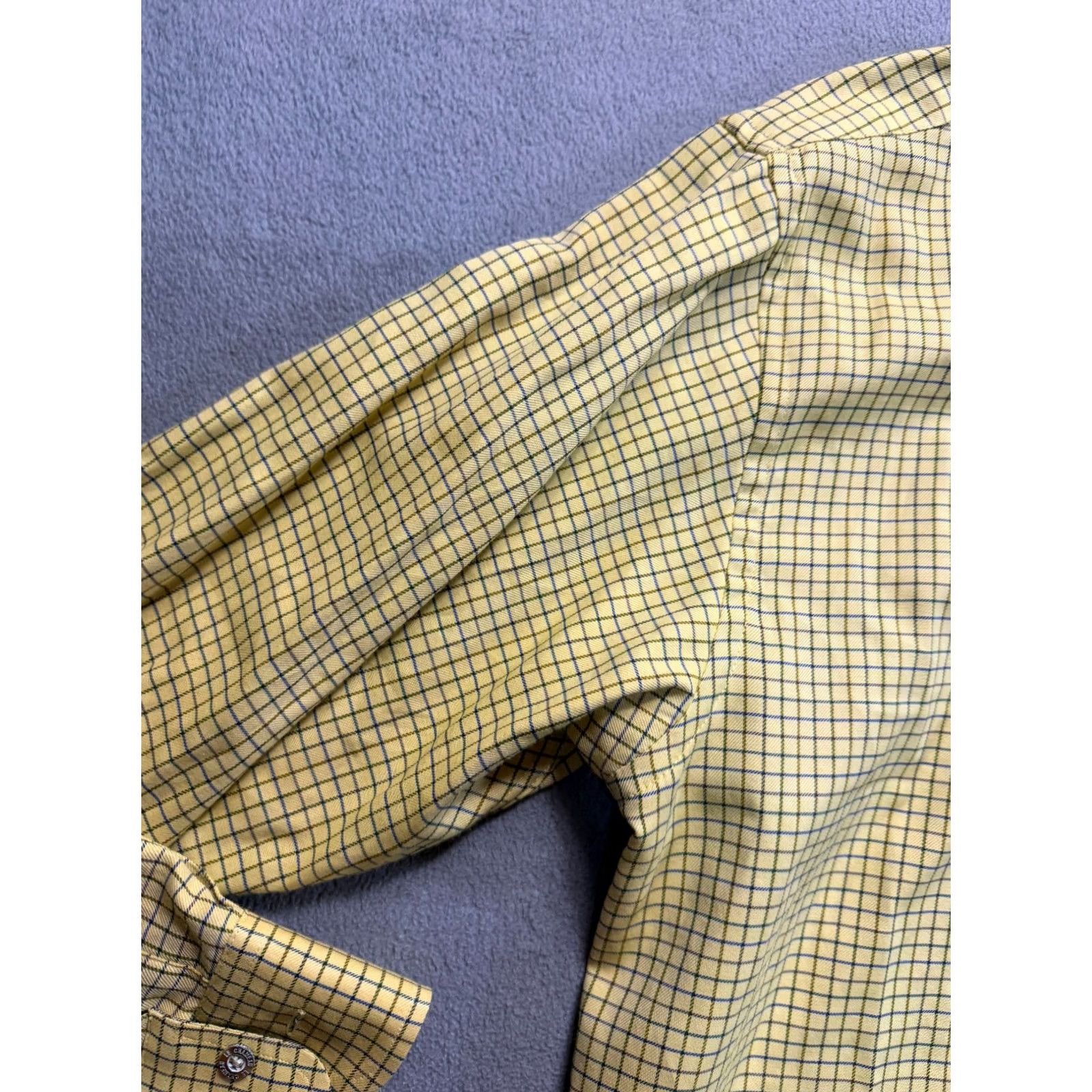 Vintage Le Chameau Yellow Button-Down Shirt Mens Size 5 Long Sleeve Regular Collar-Down Shirts Yellow Mens Size US S / EU 44-46 / 1 - 7 Thumbnail