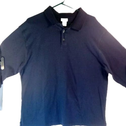 Vintage L.L. Bean Polo Shirt XL Regular Blue Pima Cotton Long Sleeve Knit Collared Button X-Large Mens Outdoor Classic Preppy Size US XL / EU 56 / 4 - 4 Thumbnail