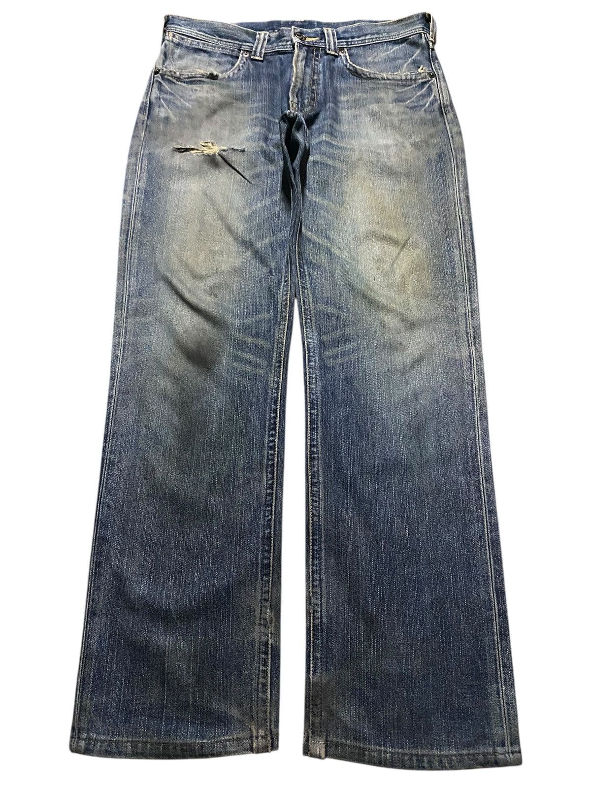 KOZABURO × Wrangler Vintage Wrangler 04903 Mud Wash Distressed Loose Jeans Size US 34 / EU 50 - 1 Thumbnail