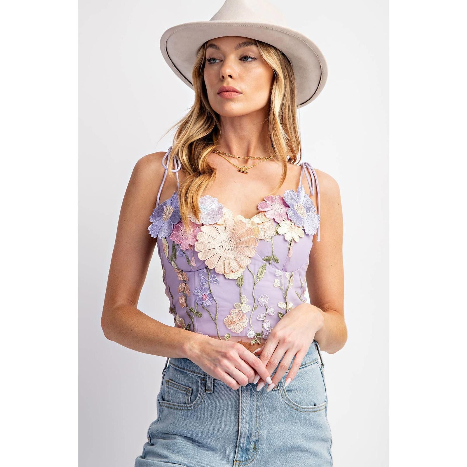 Other 3D Flower Embroidery Tank Top Size S / US 4 / IT 40 - 1 Thumbnail