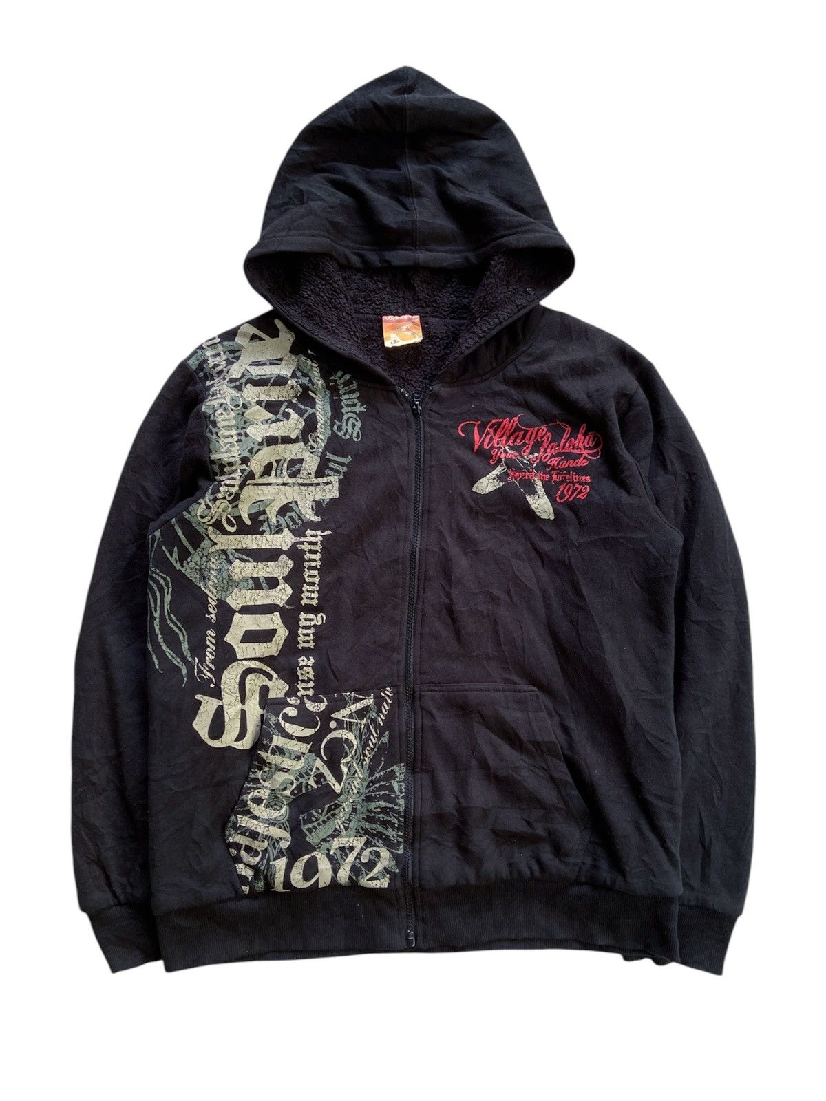 Japanese Brand BEAUMERE SHERPA POEM ZIP HOODIE Size US L / EU 52-54 / 3 - 1 Thumbnail