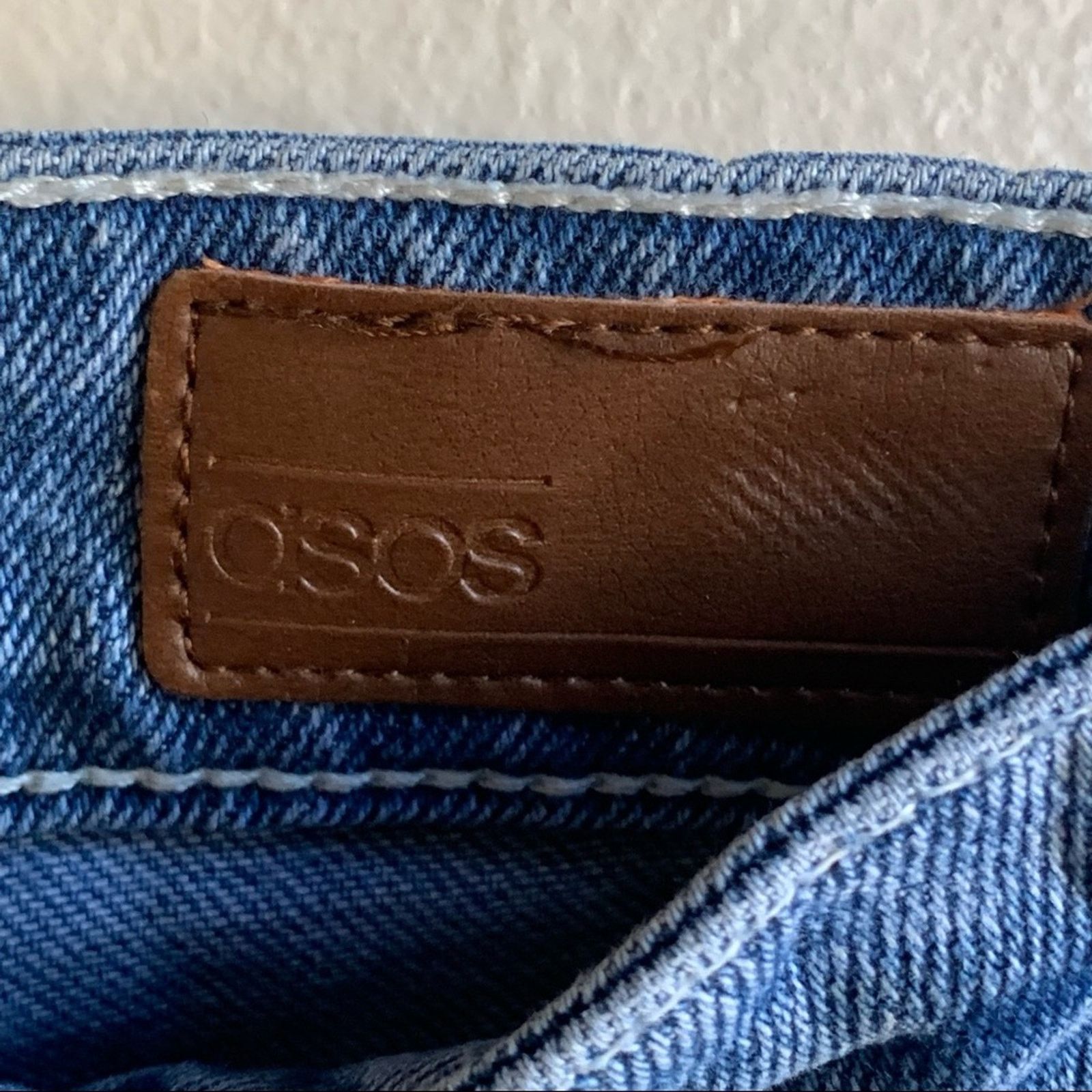 Asos ASOS Skinny jeans in mid wash blue with frayed side stripe Size US 28 / EU 44 - 8 Thumbnail