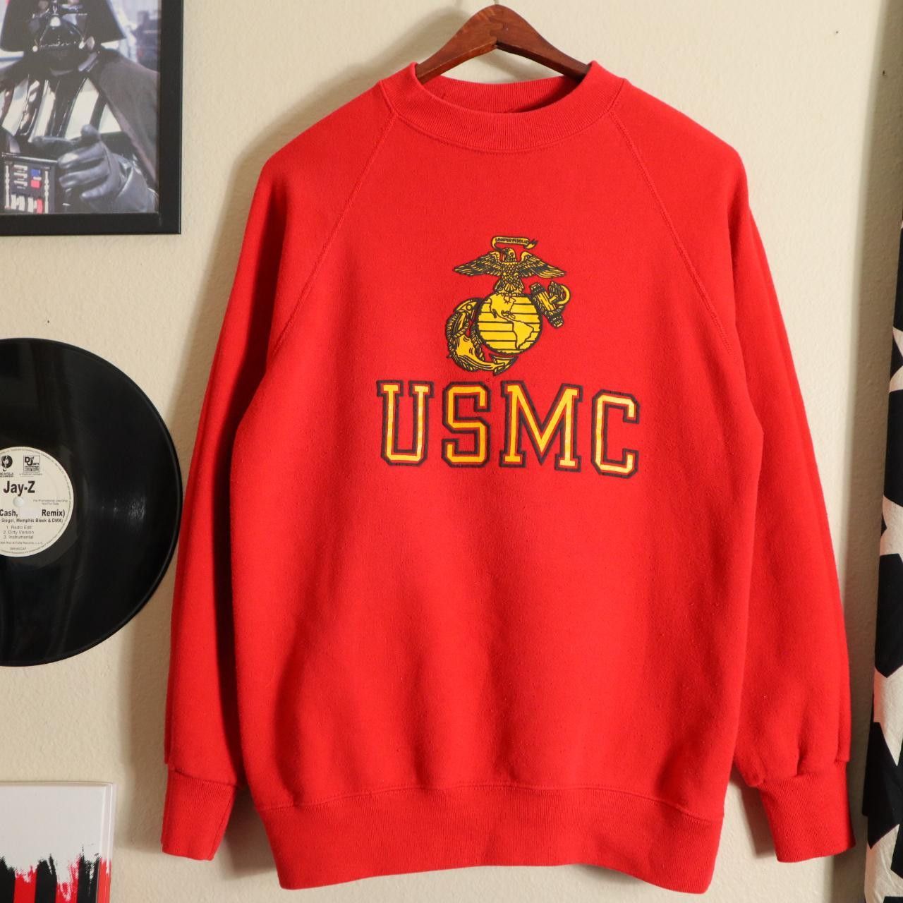 Military Vintage 80's Military US Marine Corp. Crewneck Sweatshirt