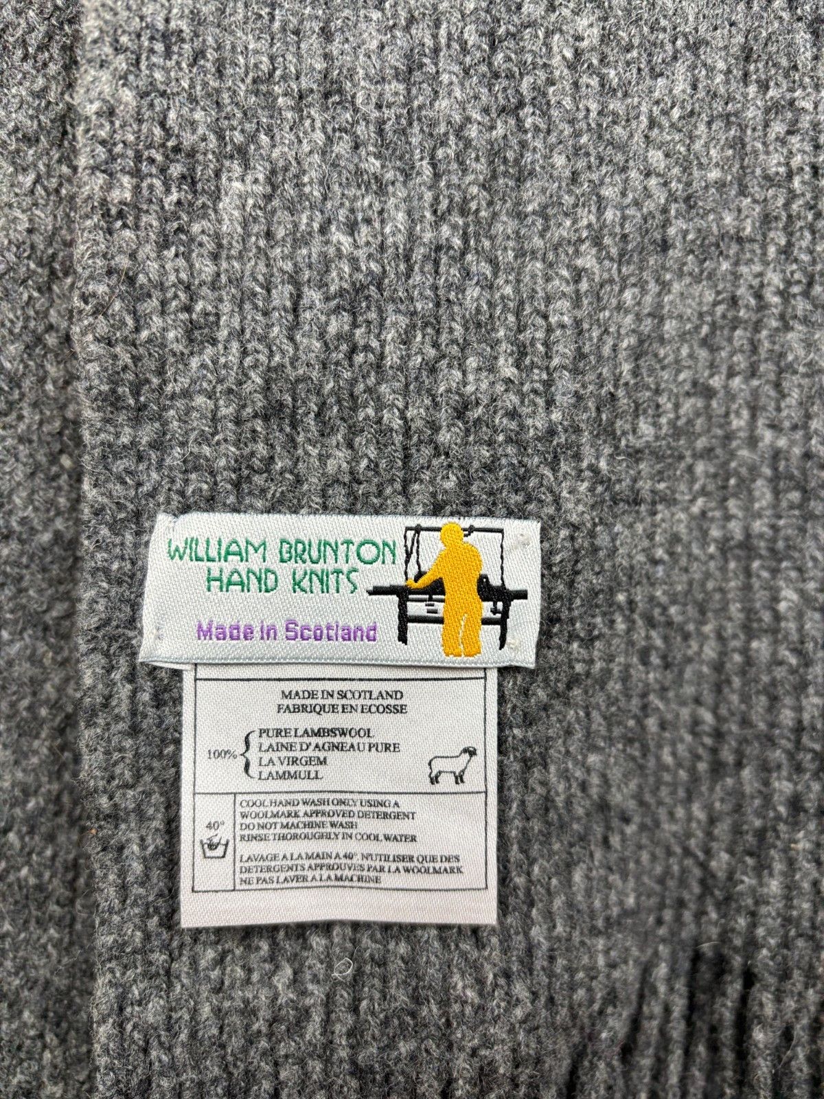 Other UK William Brunton Hand Knits Scarf 100% Lambswool Scotland Size ONE SIZE - 5 Thumbnail