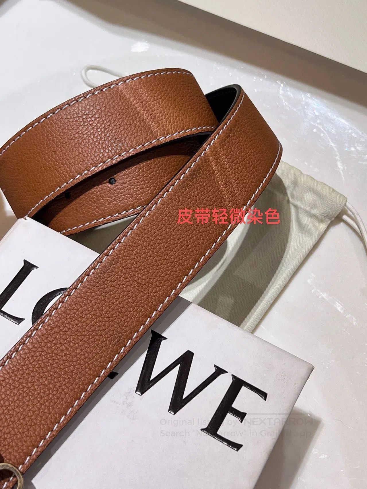Loewe Loewe Vintage Gold Buckle Men's Belt. Size ONE SIZE - 4 Thumbnail