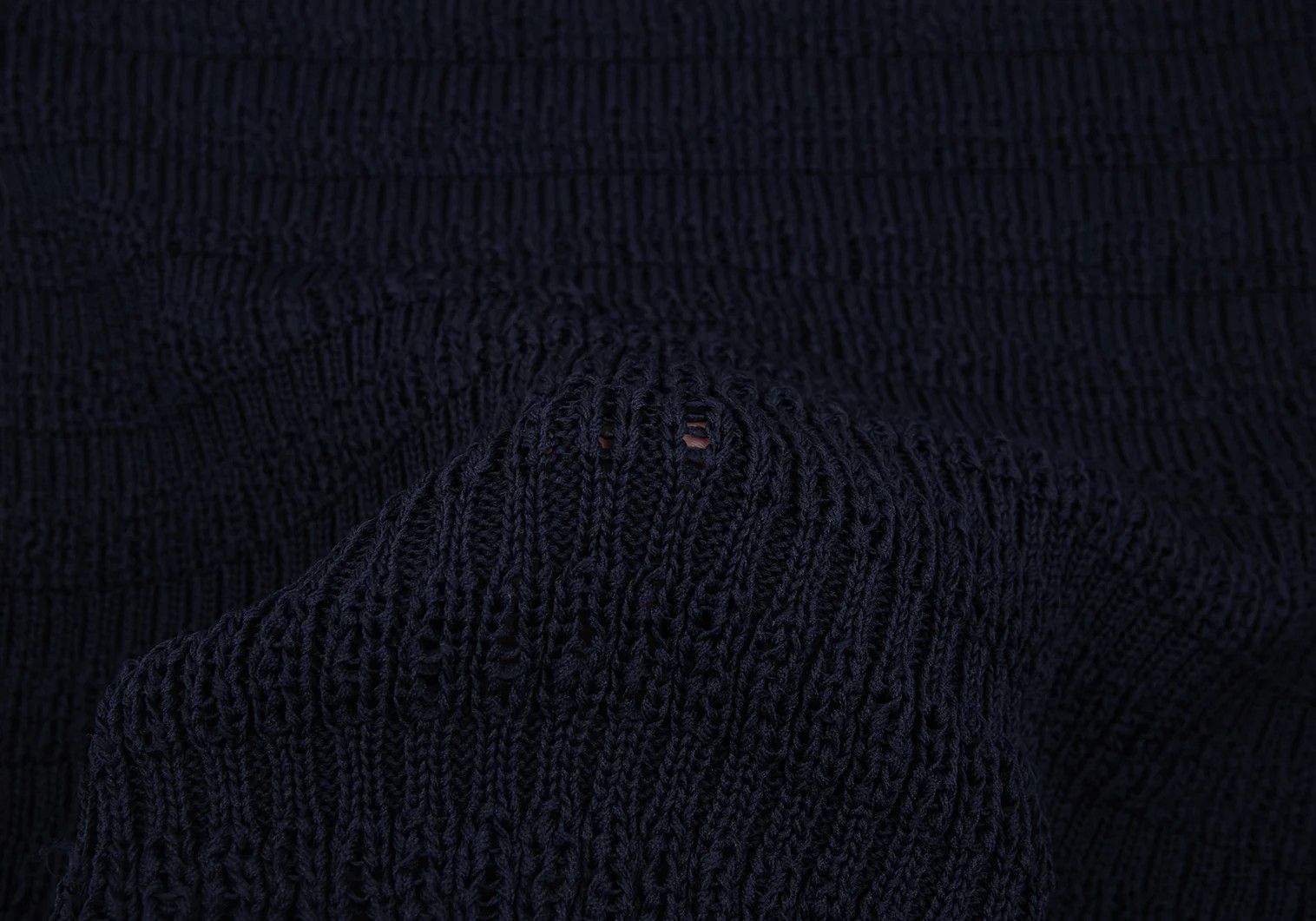 Yohji Yamamoto Yohji Yamamoto V-Neck Knit Top Navy M Size US M / EU 48-50 / 2 - 9 Thumbnail