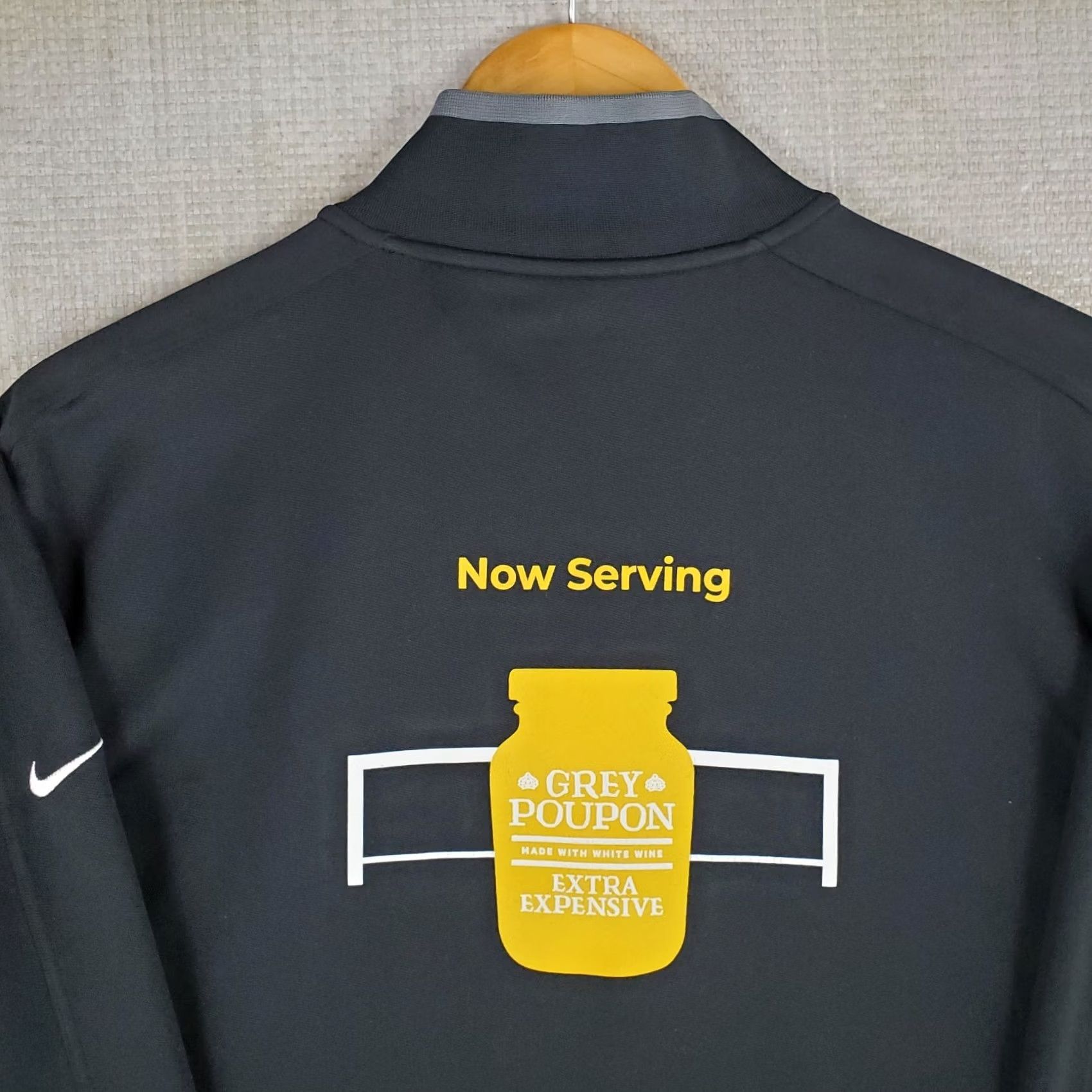 Nike Nike Golf Windbreaker Pullover 1/2 Zip Dri-Fit Mens Medium Black Two Sided Grey Poupon Logo Two Sided 100% Polyester Size US M / EU 48-50 / 2 - 6 Thumbnail