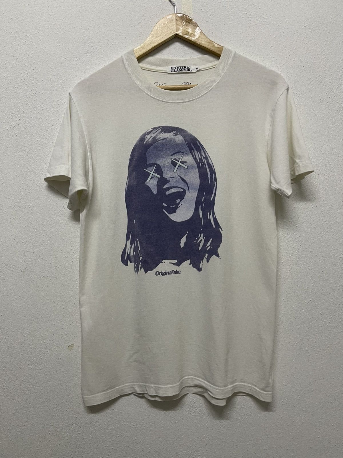 2000s HYSTERIC GLAMOUR ORIGINAL FAKE KAWS BIG FACE TSHIRT