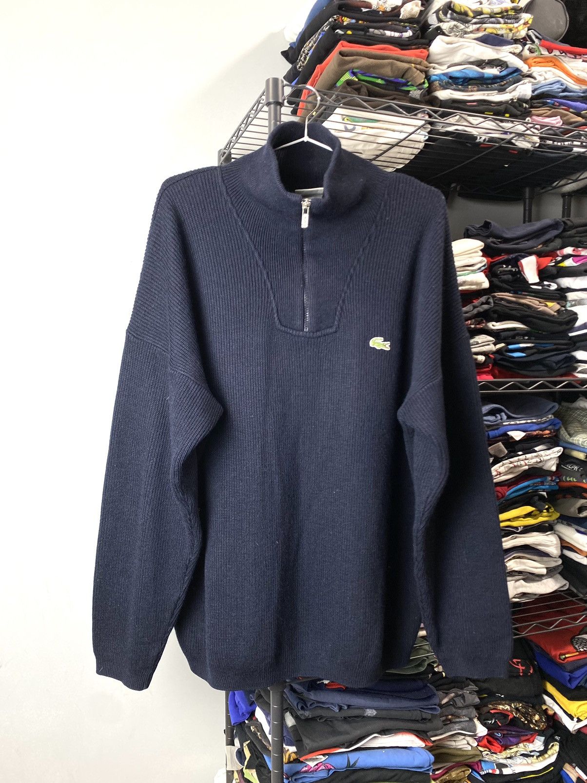 Lacoste 💥90’s Rare! Vintage Lacoste Sweater Sweatshirt Hype Size US XL / EU 56 / 4 - 1 Thumbnail