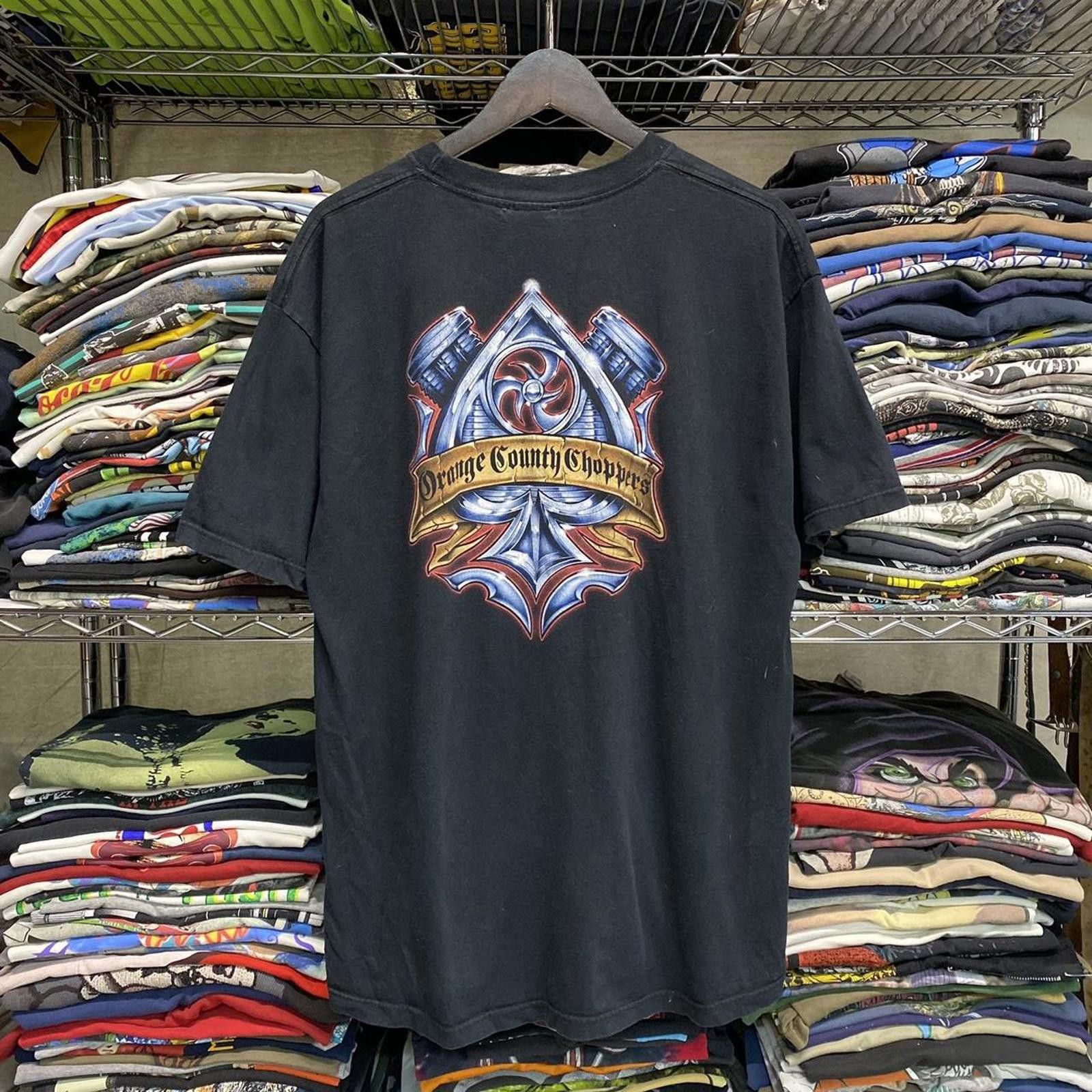 Other y2k orange county chopper chrome spade graphic biker tee Size US XL / EU 56 / 4 - 1 Thumbnail