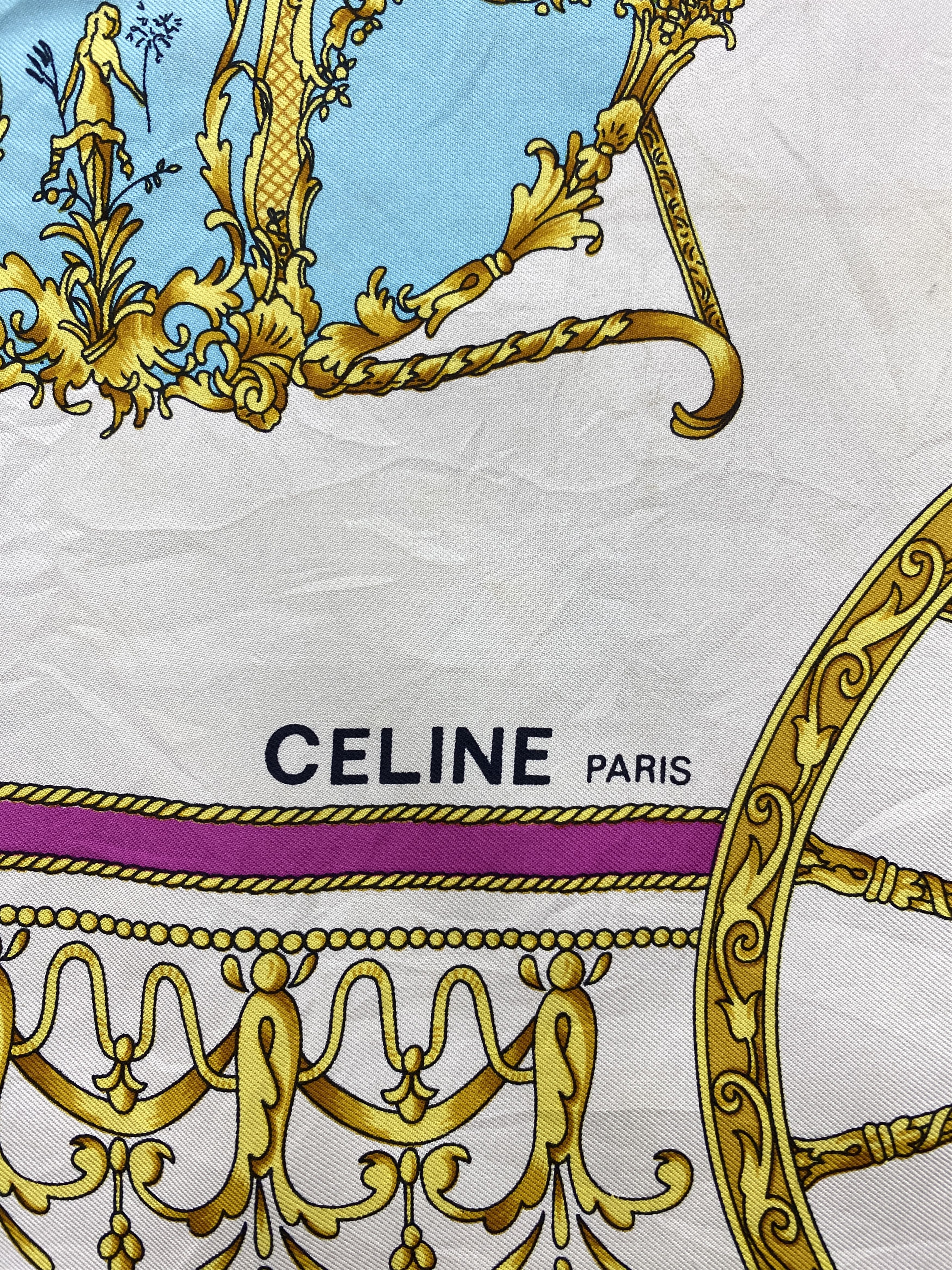 Celine Celine Silk Scarf / Silk Shawl SN0245 Size ONE SIZE - 6 Thumbnail