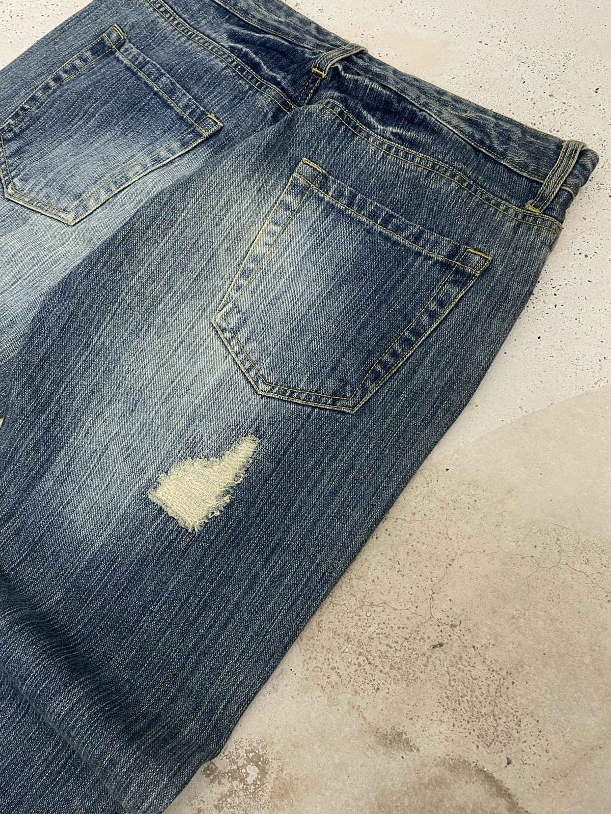 Japanese Brand Japan Armee Francaise Distressed Patchwork Liberation Denim Size US 32 / EU 48 - 15 Thumbnail