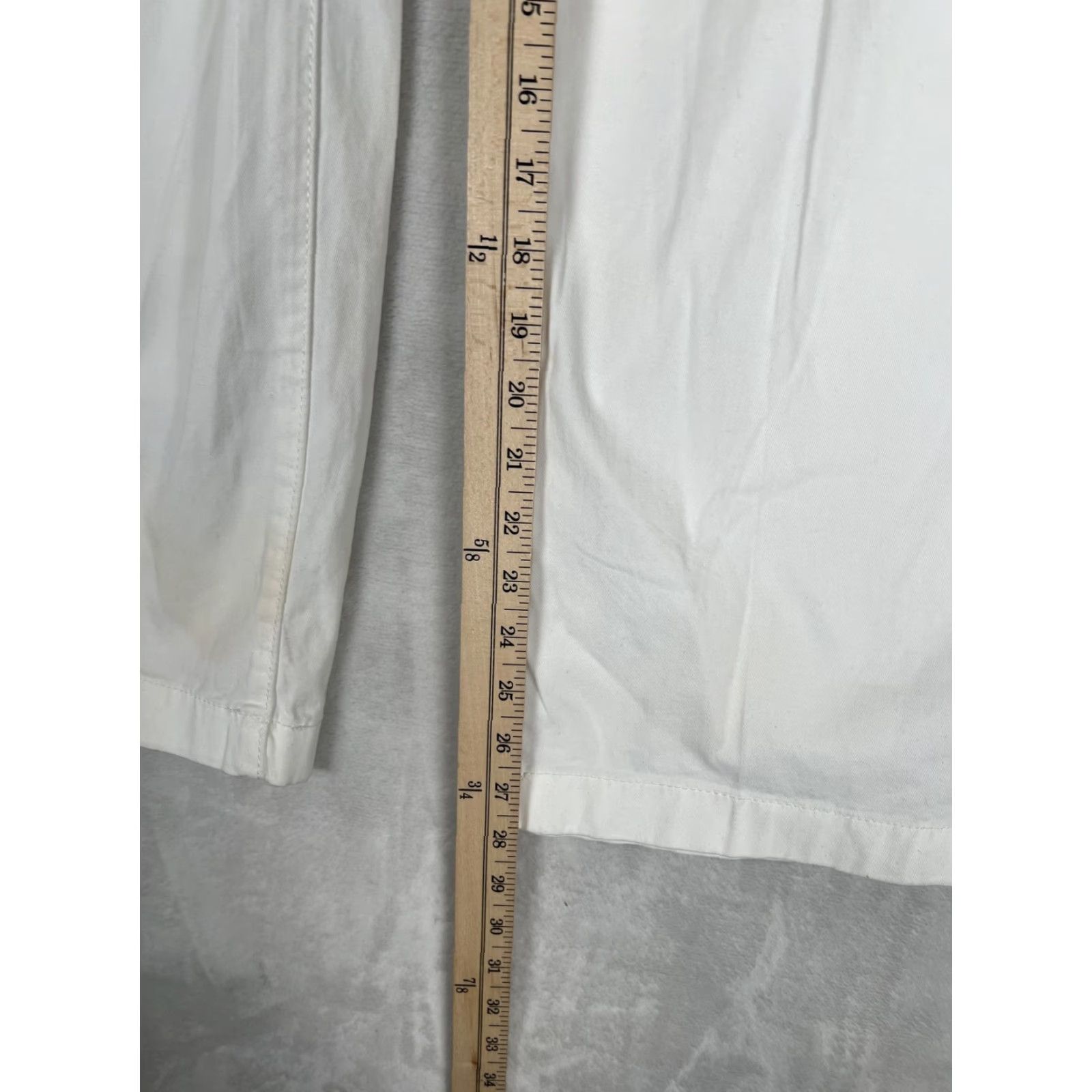 Levi's Levi's Pants Womens 24 White Twill Chino Wide-Leg Pleated Stretch Irregular Size 42" / US 20 - 4 Thumbnail