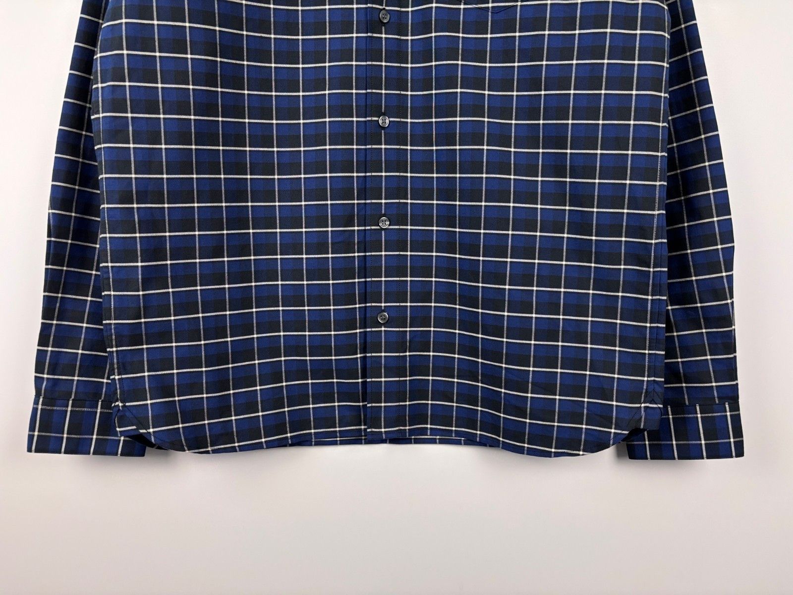 Fred Perry Fred Perry Oxford Check Long Sleeve Shirt Blue Mens L Size US L / EU 52-54 / 3 - 3 Thumbnail