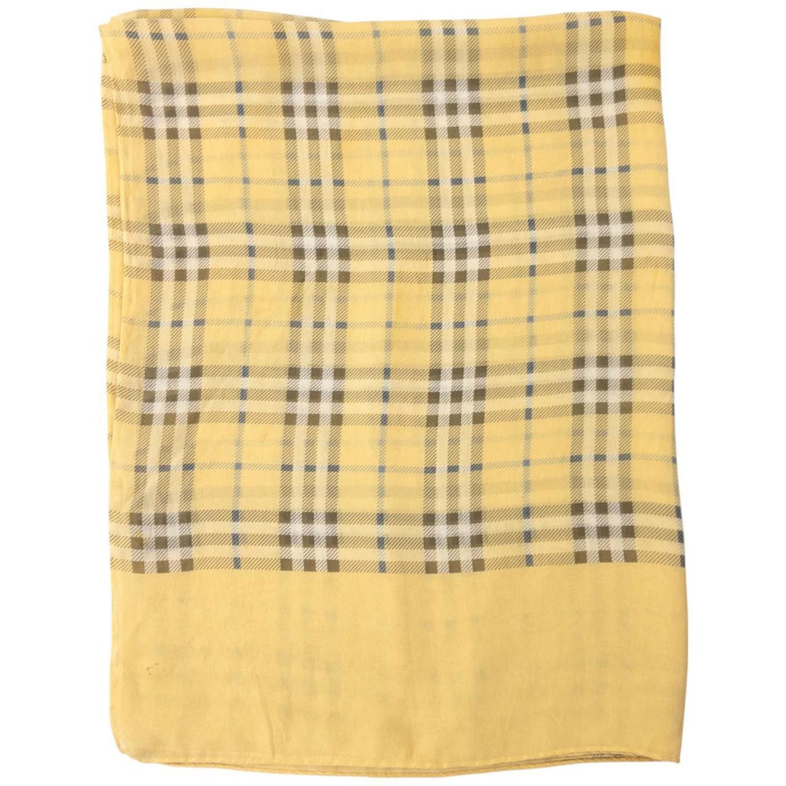 Burberry Vintage Burberry Nova Check Sheer Silk Scarf Size ONE SIZE - 3 Thumbnail