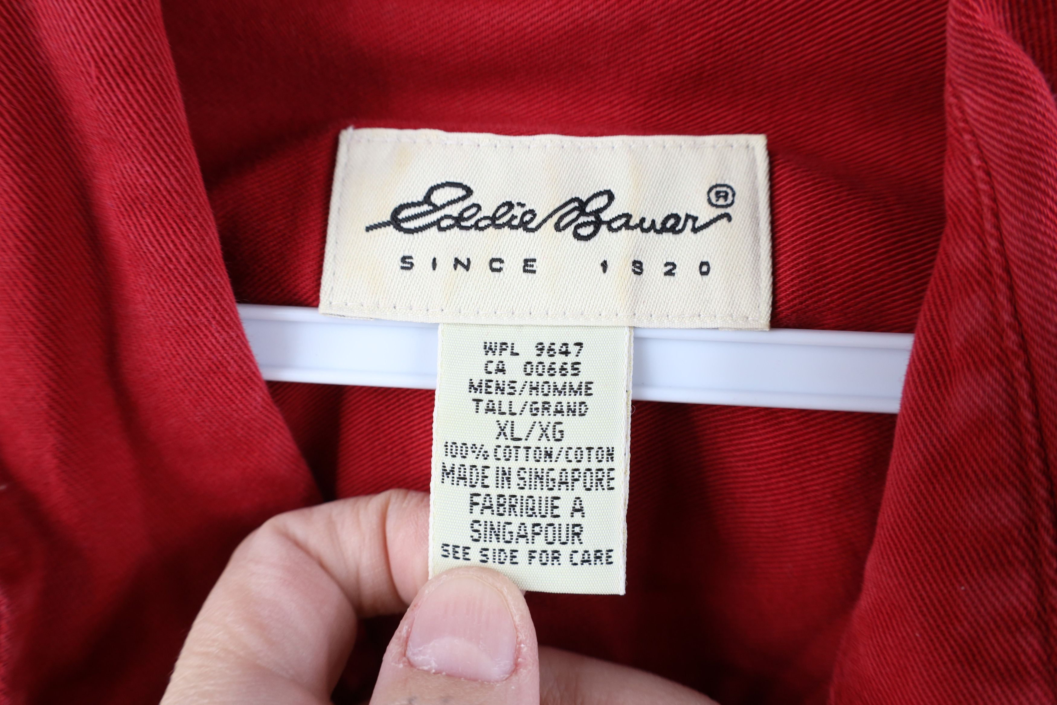 Eddie Bauer Vintage 90s Eddie Bauer Heavyweight Button Down Shirt Red Size US XL / EU 56 / 4 - 10 Thumbnail
