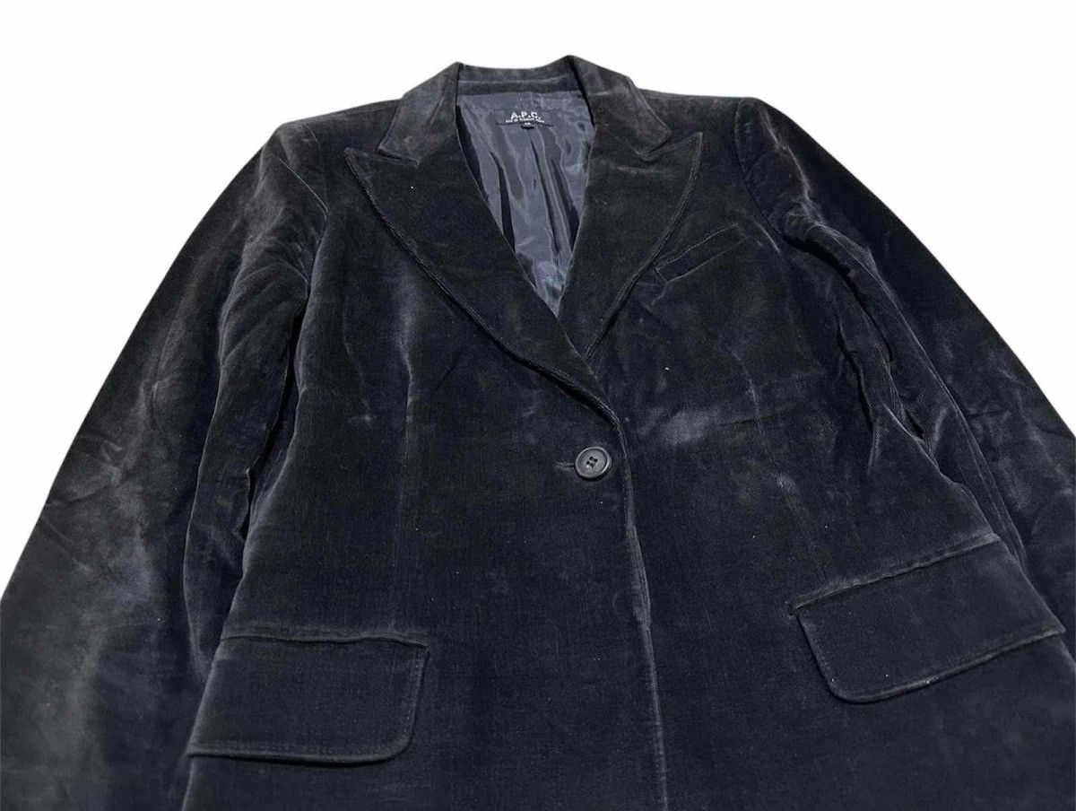 A.P.C. 🔥Nice Design Vintage APC Velvet Jacket Blazer Romania Size S / US 4 / IT 40 - 2 Thumbnail