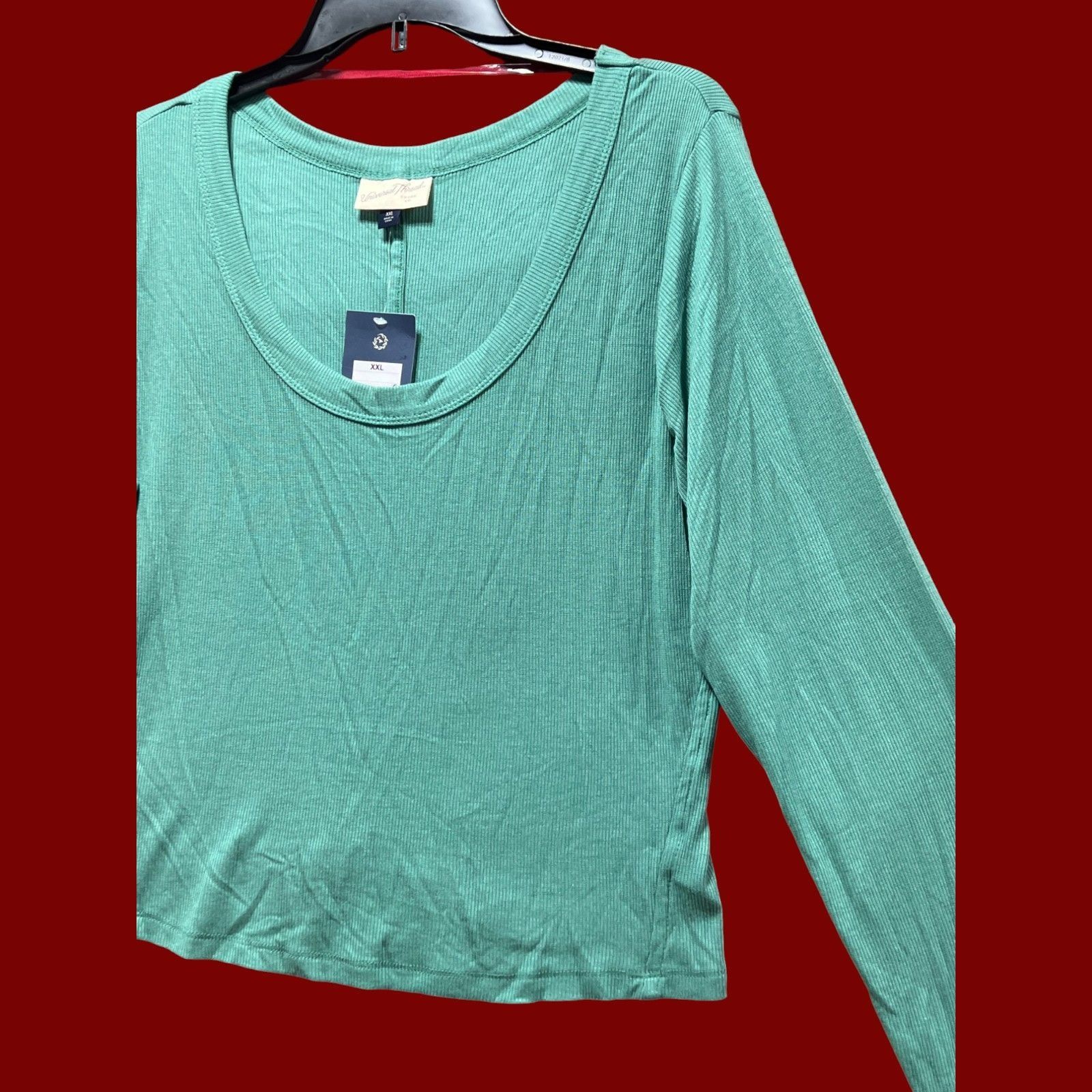 Other Universal Thread - Women's Ribbed Long Sleeve Crew Neck T-Sh Size XXL / US 16-18 / IT 52-54 - 15 Thumbnail