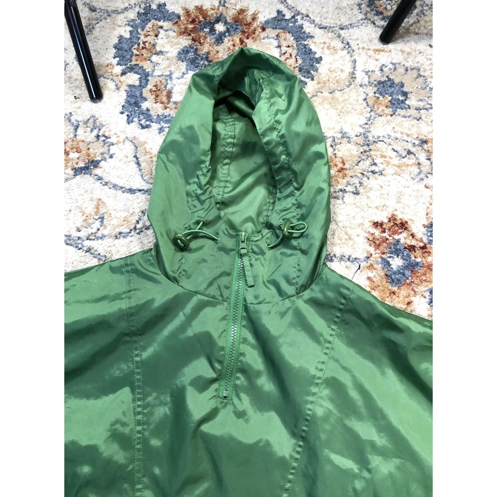 John Deere John Deere Jacket Mens M Green Hooded 1/4 Zip Windbreaker Anorak Airlight Pockets Zip Front Kangaroo Pocket Casual Outdoor Size US M / EU 48-50 / 2 - 6 Thumbnail