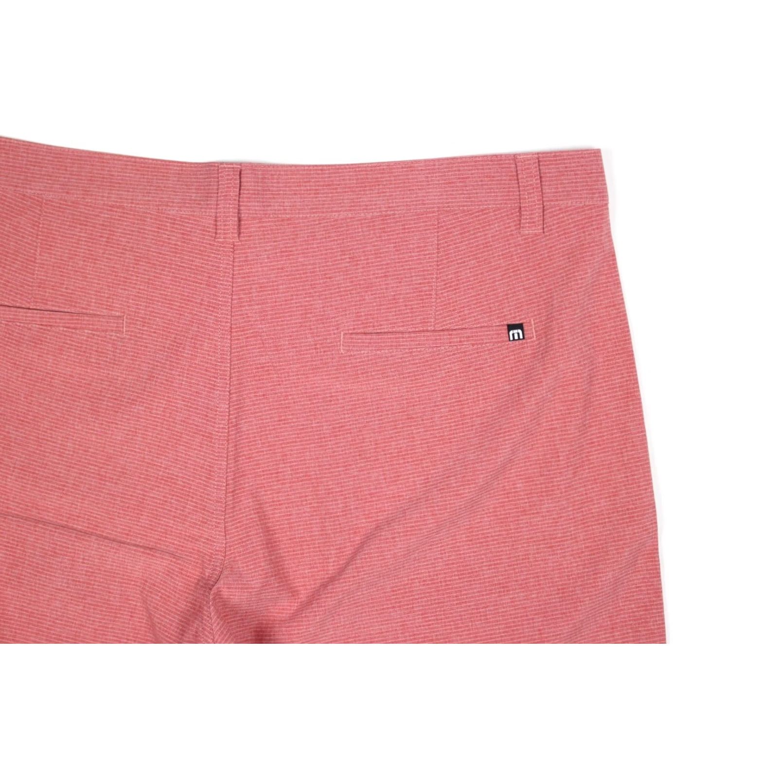 TravisMathew Travis Mathew Men’s Sand Harbor Golf Shorts 40 Garnet Rose Micro Stripe 1MW397 Size US 40 / EU 56 - 3 Thumbnail