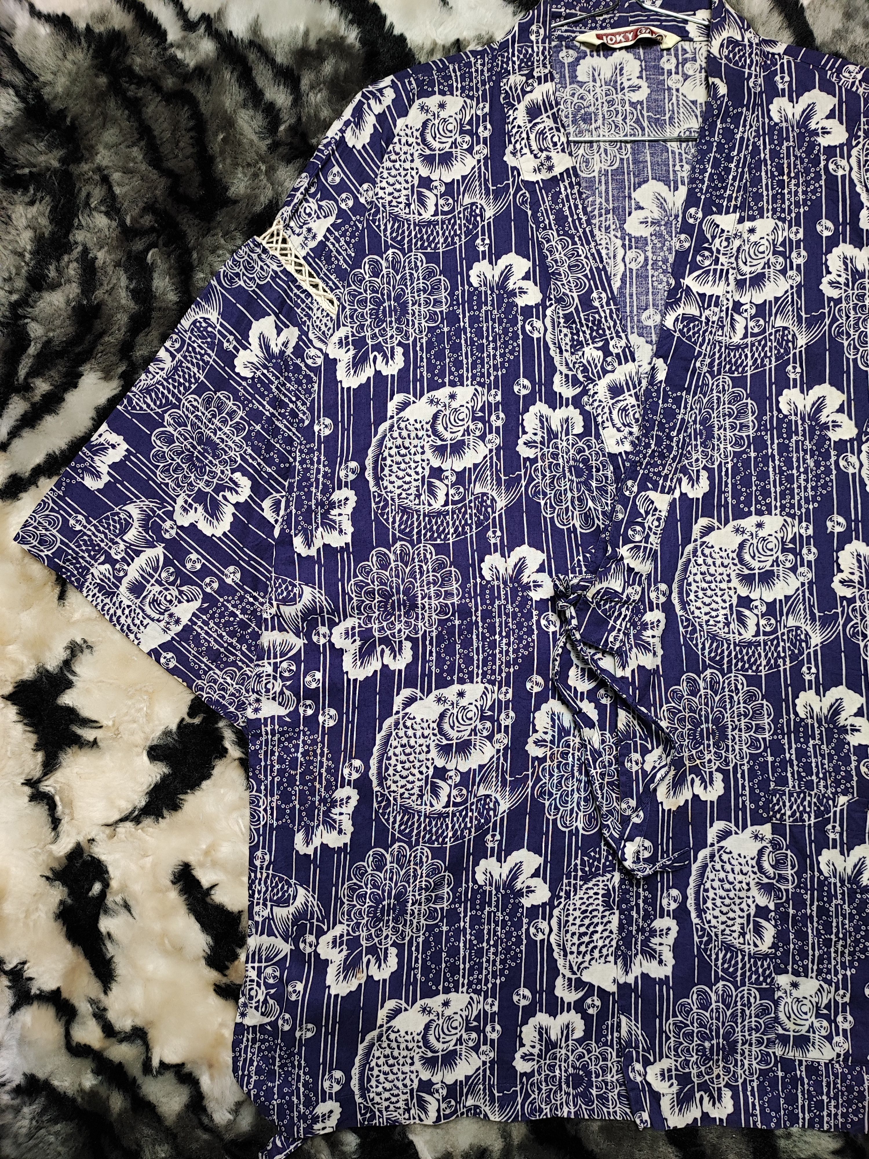 Japanese Brand Kimono Fish Koi Full Print Size M / US 6-8 / IT 42-44 - 4 Thumbnail