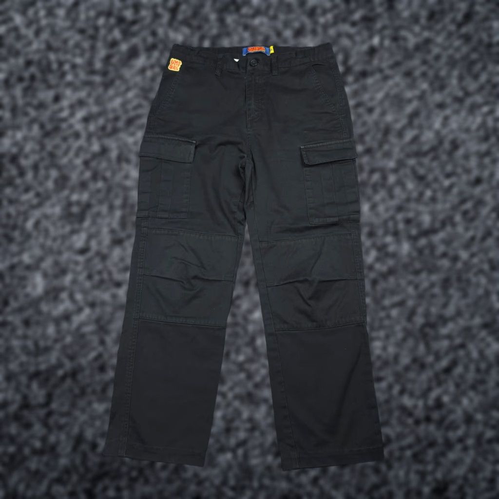Empyre Empyre Cargo Pants Men's 28 ( FITS 28 x 25) *HEMMED* Black Casual Workwear 5-Pocket Design Embroidered Logo Zipper Cotton Relaxed Straight Pants Mens Size US 28 / EU 44 - 1 Thumbnail