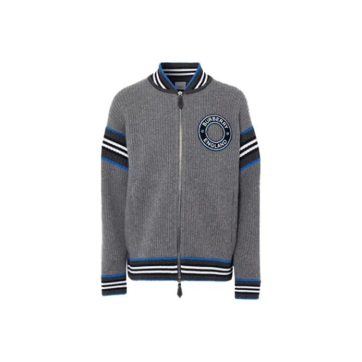 Burberry Burberry Burberry Logo Pattern Wool Blend Flight Jacket-25 Size US M / EU 48-50 / 2 - 1 Thumbnail