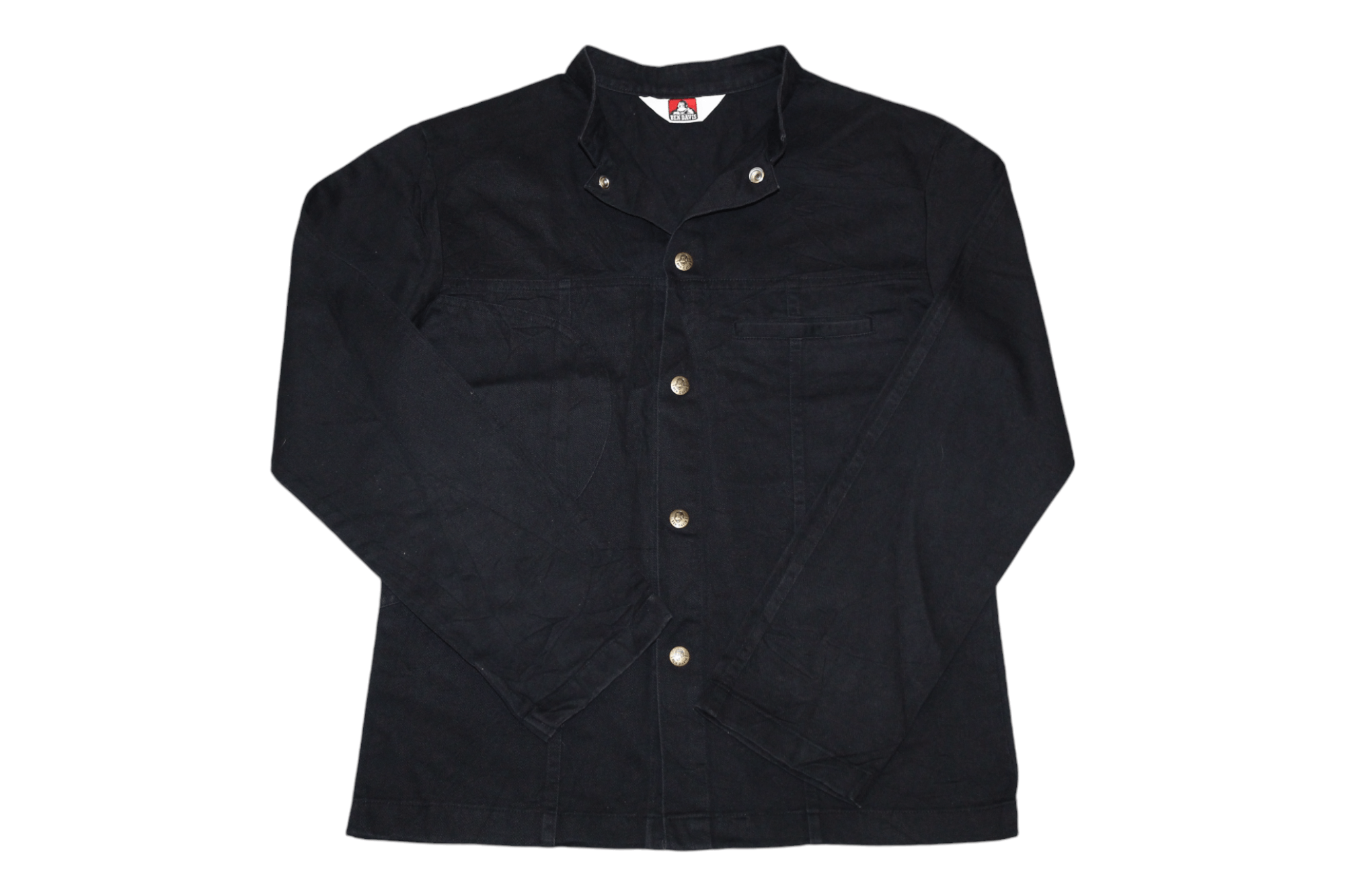 Ben Davis Ben Davis Loose Fit Grandad-collar Snap-button denim shirt Size US S / EU 44-46 / 1 - 1 Thumbnail