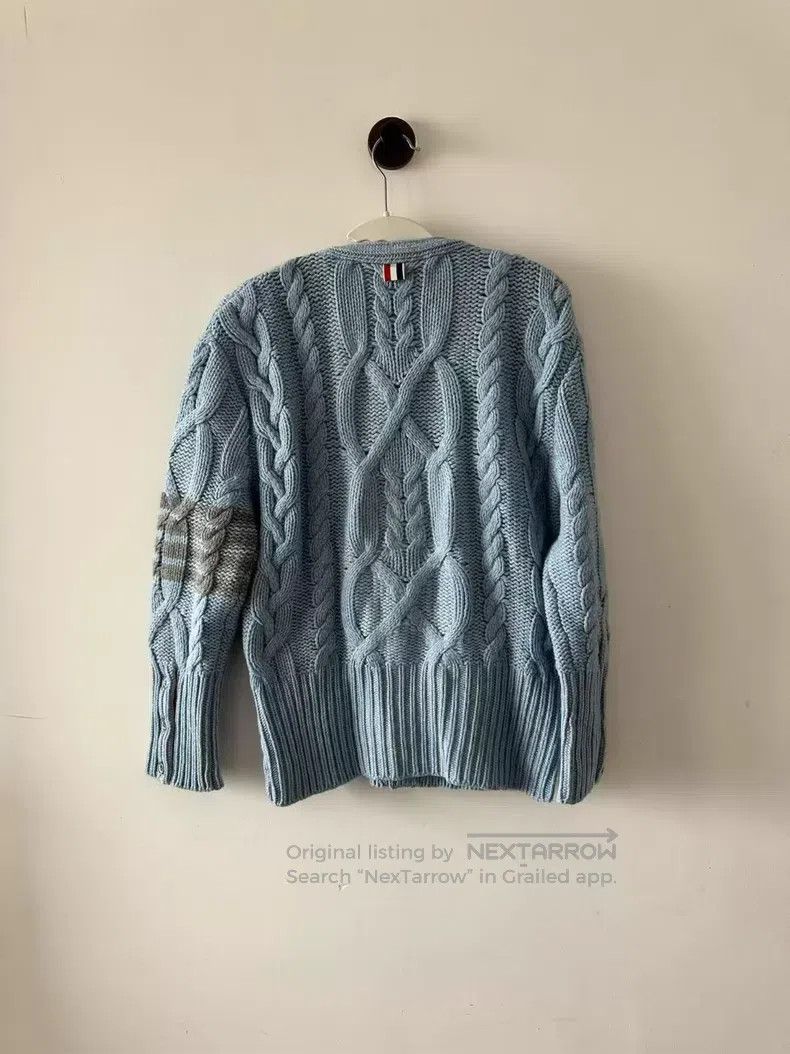Thom Browne Thom Browne Sky Blue Cashmere Cardigan Size US M / EU 48-50 / 2 - 2 Thumbnail