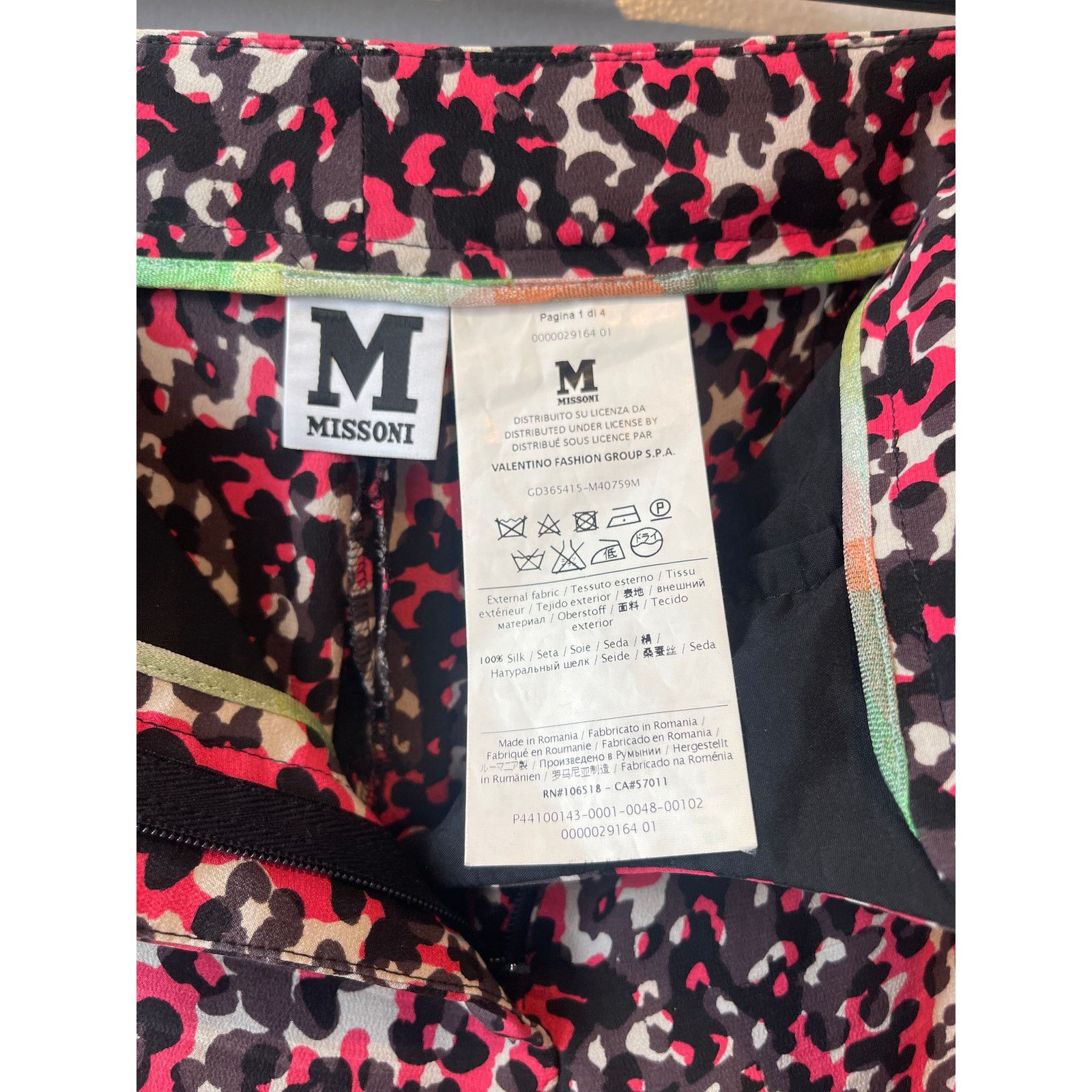 Designer × Missoni Missoni Silk Patterned Dress Pants Size 27" / US 4 / IT 40 - 4 Thumbnail