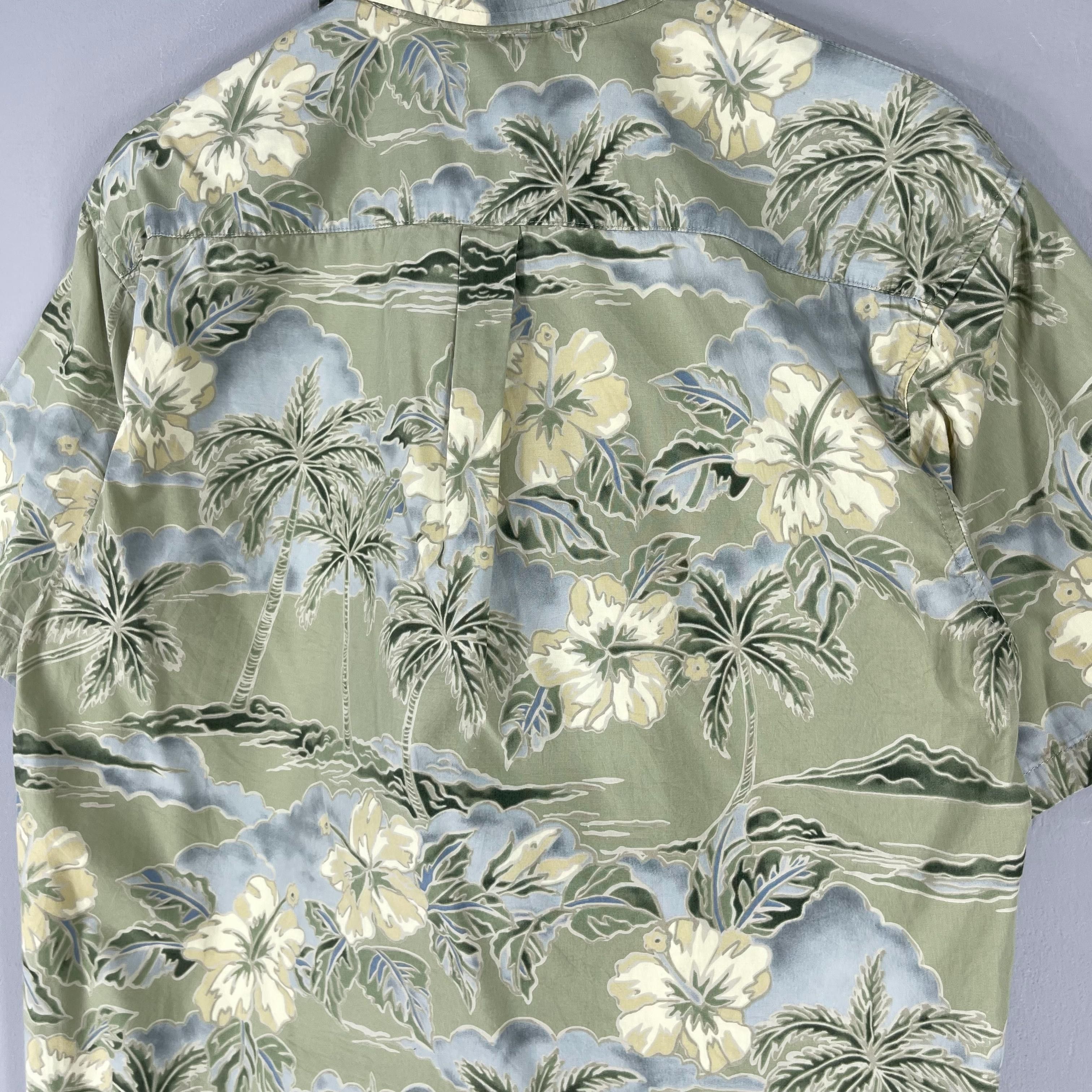 Japanese Brand Vintage Hawaiian Coconut Tree Hibiscus Flower Aloha Shirt Size US L / EU 52-54 / 3 - 7 Thumbnail