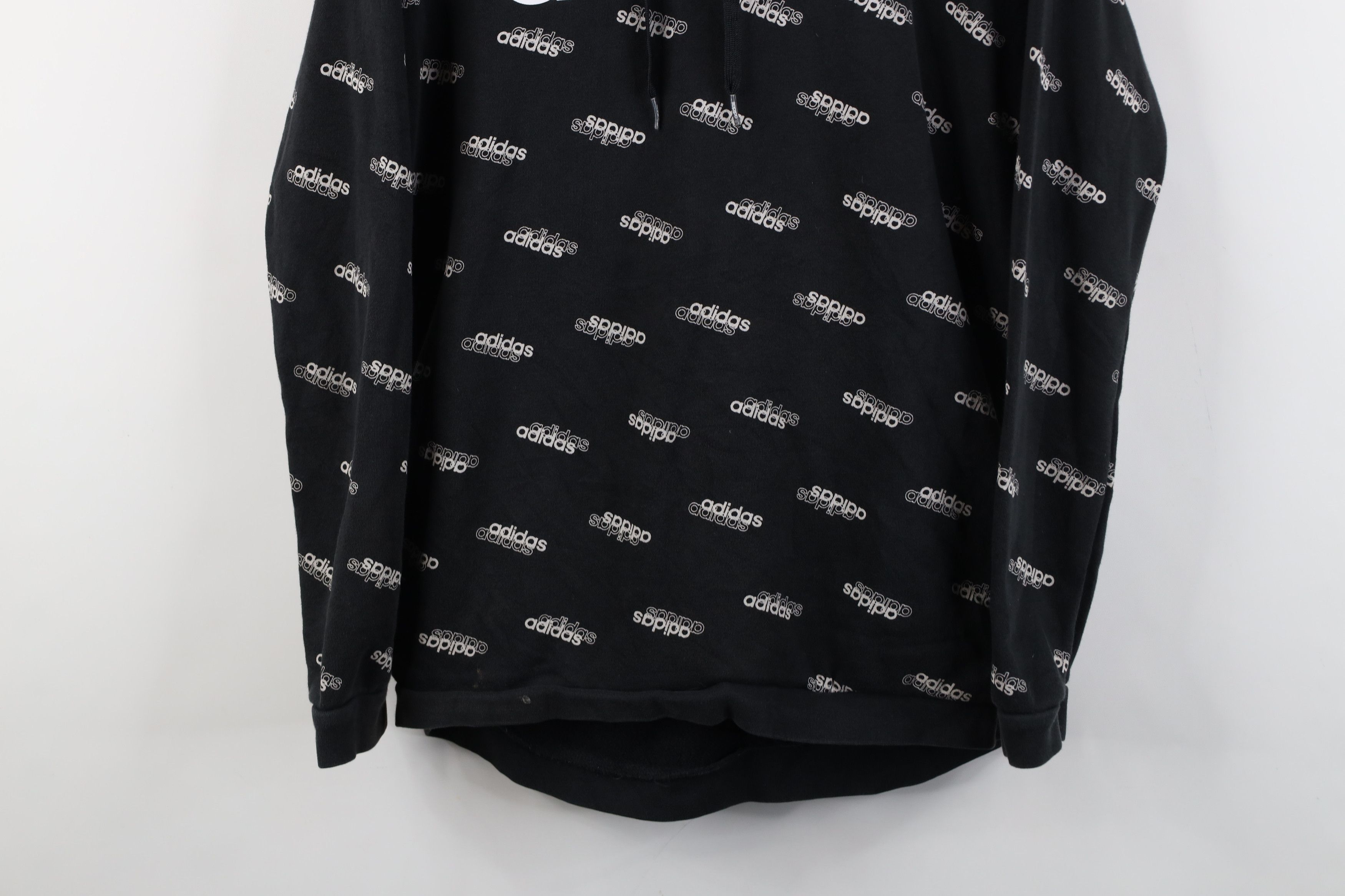 Adidas Y2K Adidas Spell Out All Over Print Hoodie Sweatshirt Size M / US 6-8 / IT 42-44 - 3 Thumbnail