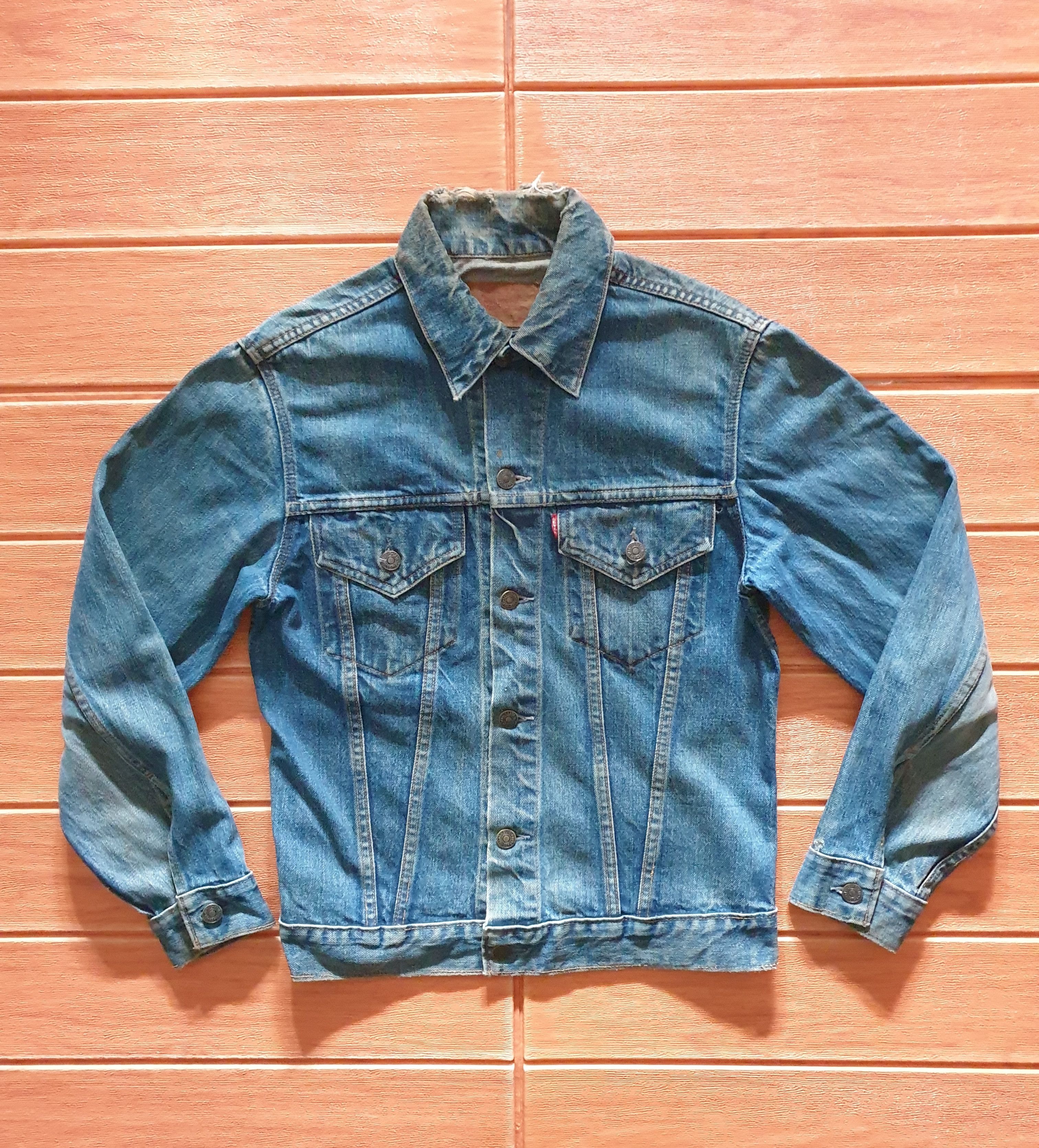 Levi's 💥Vintage Levis big E distressed Made in USA 350 jacket Size US S / EU 44-46 / 1 - 1 Thumbnail