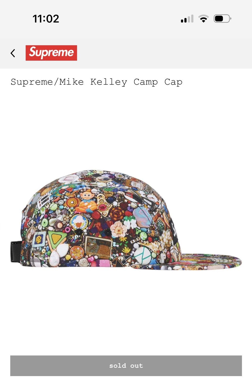 Supreme Supreme/Mike Kelley Camp Cap Size ONE SIZE - 2 Thumbnail