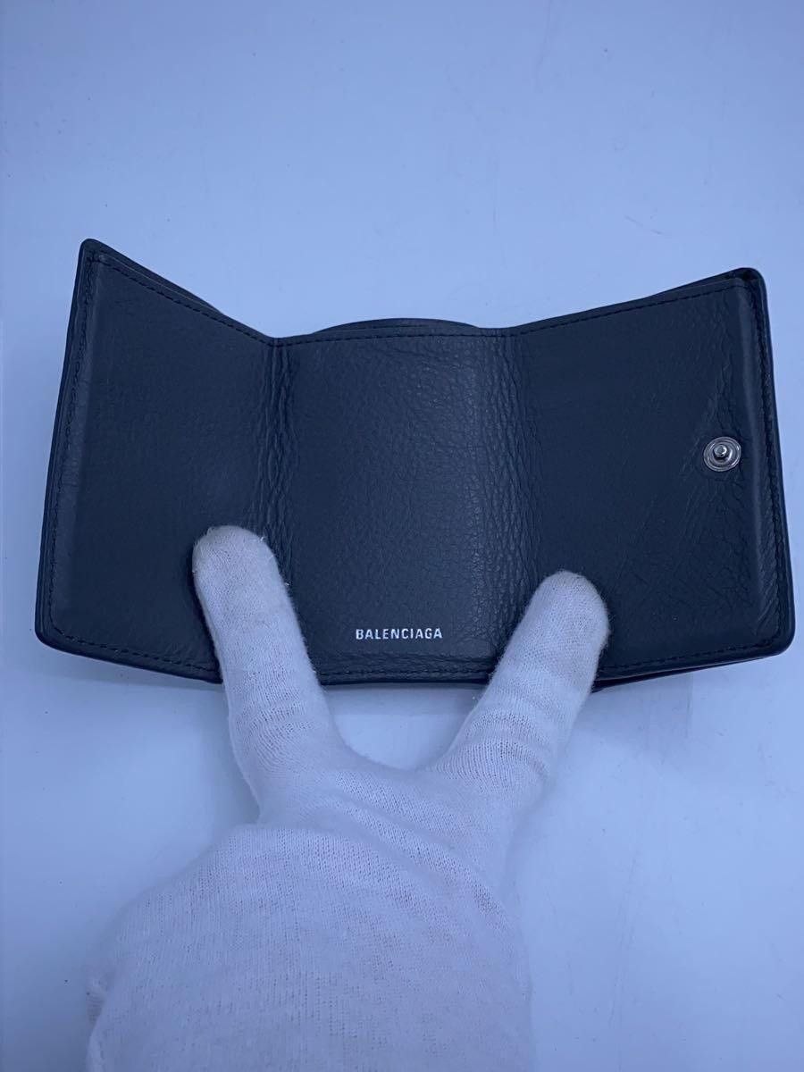 Balenciaga Balenciaga Leather Tri-Fold Wallet Grey Size ONE SIZE - 4 Thumbnail