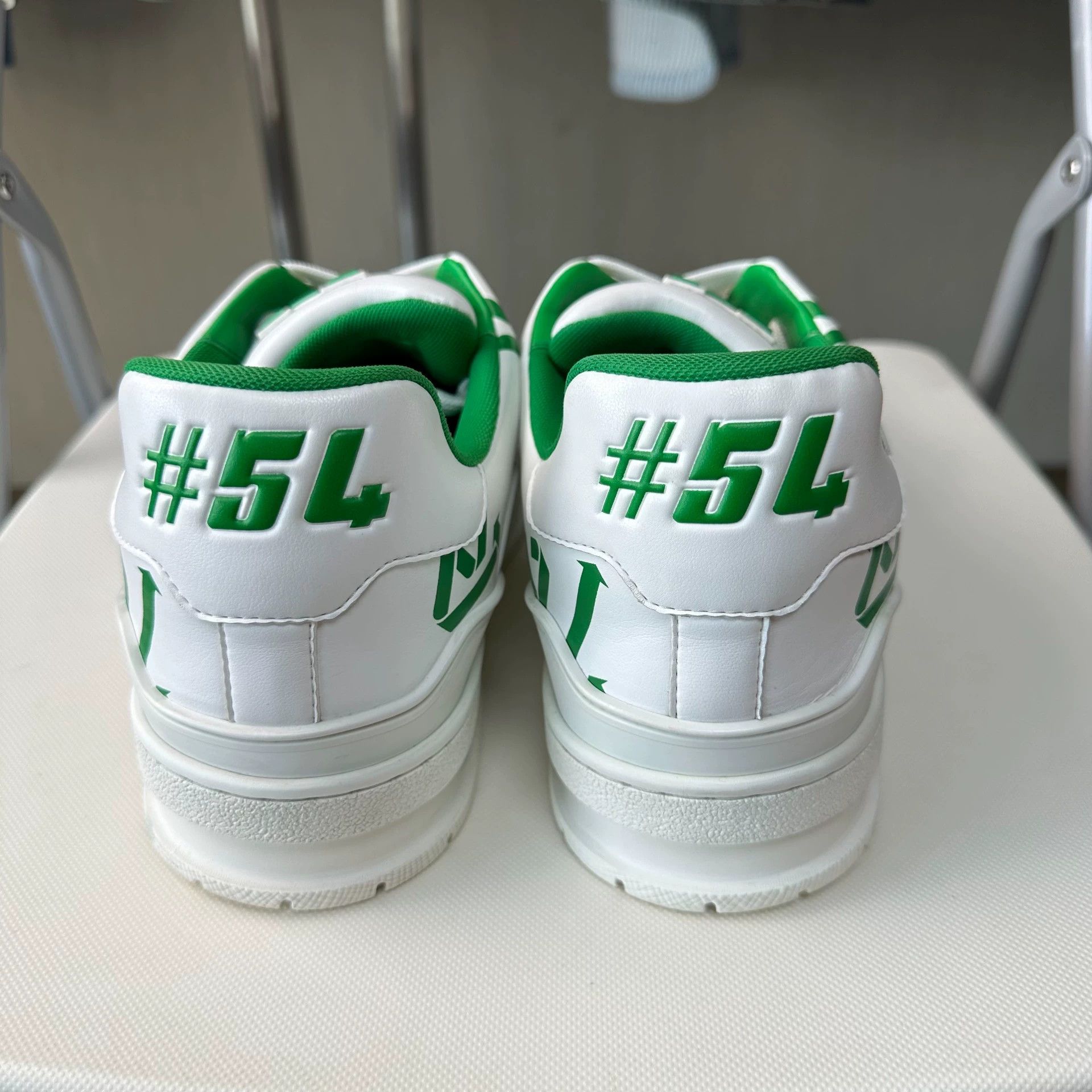 Louis Vuitton LOUIS VUITTON Trainer Low Top Men's White-Green 42.5 Size US 9.5 / EU 42-43 - 3 Thumbnail