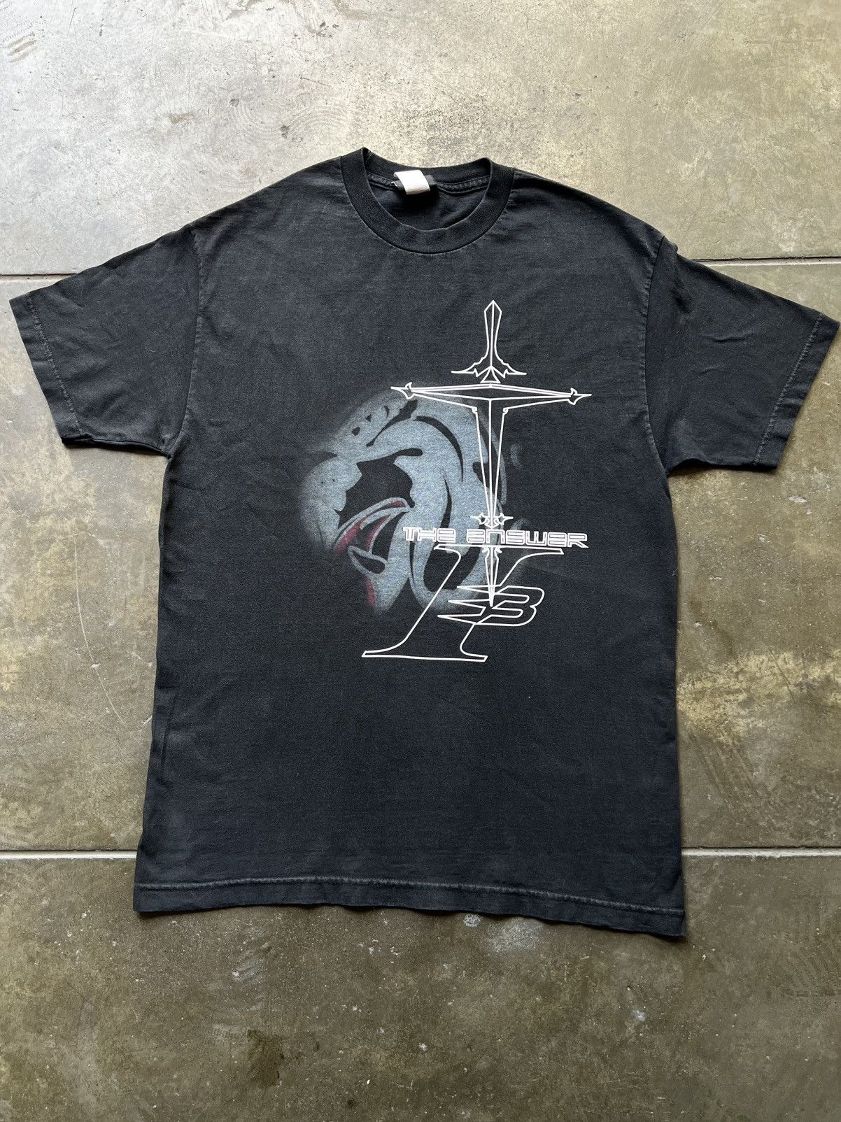 Vintage ‘00s Y2K Allen Iverson The Answer NBA Tee Shirt Reebok Size US L / EU 52-54 / 3 - 2 Thumbnail