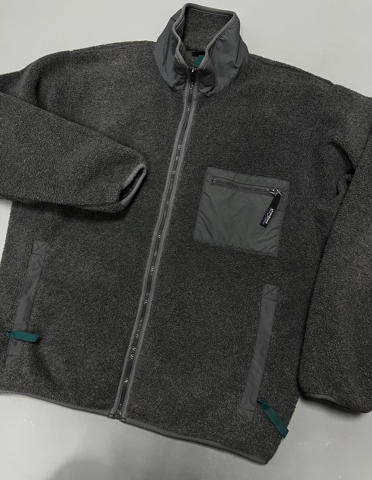 Patagonia × Vintage Vintage Patagonia Fleece Jacket sweater pocket y2k Size US L / EU 52-54 / 3 - 1 Thumbnail
