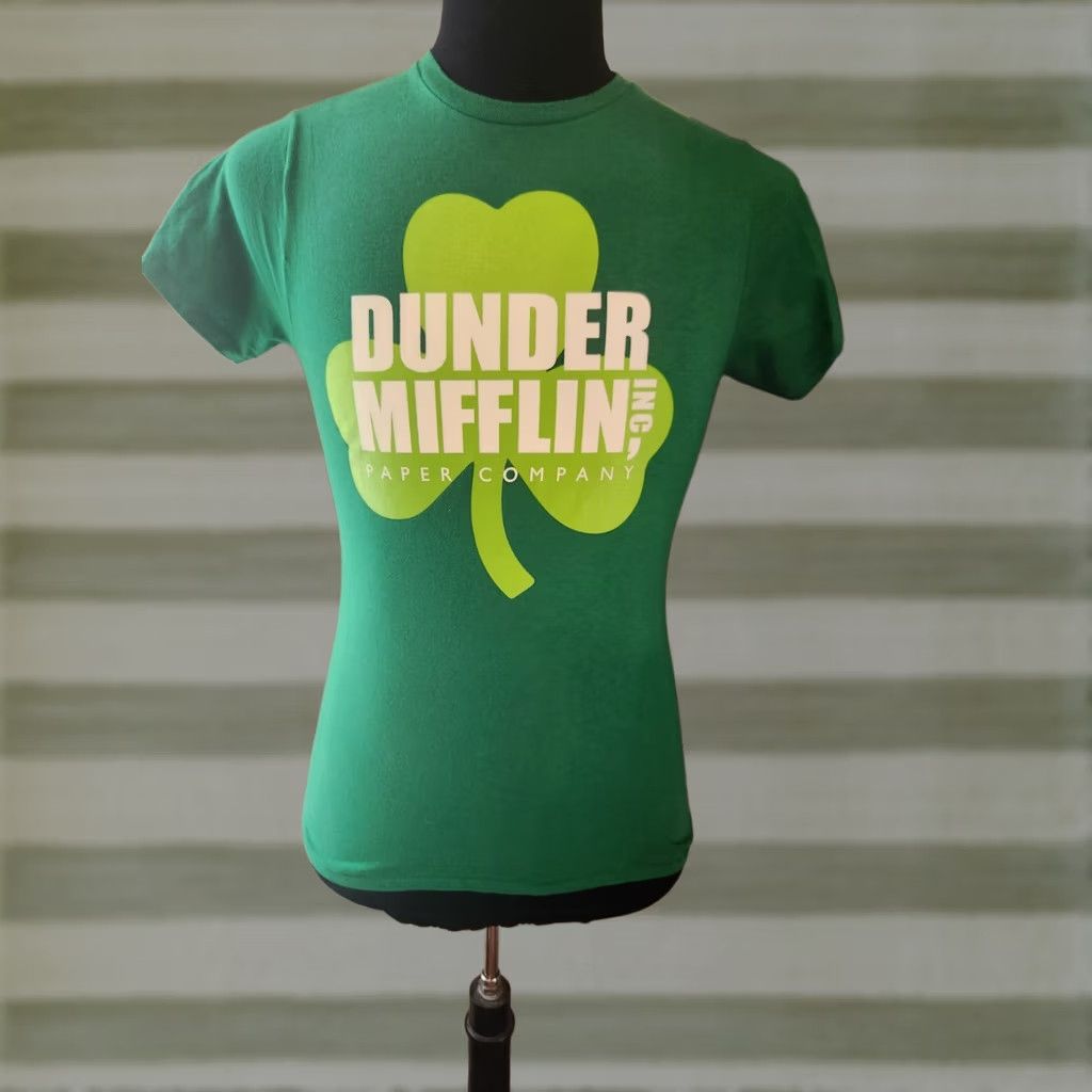 Ripple Junction Dunder Mifflin The Office St Patricks Day Ripple Junction T-Shirt Green Size S Mens Crew Neck Paper Company Graphic T-Shirt Shamrock 100% Cotton Size US S / EU 44-46 / 1 - 1 Thumbnail