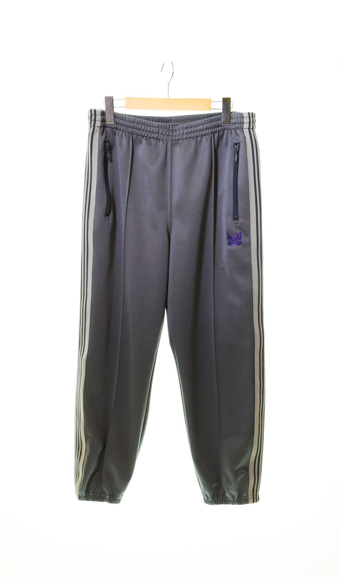 Sweat Pants Track Zip Pocket Logo Polyester Black