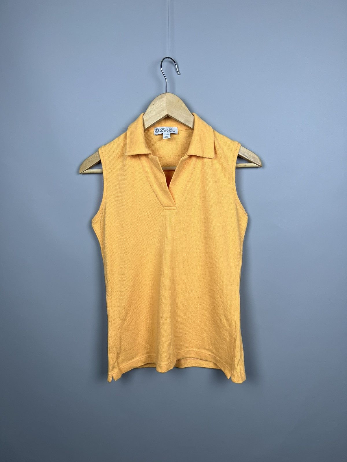 Loro Piana Loro Piana women's sleeveless cotton polo shirt orange tee Size M / US 6-8 / IT 42-44 - 1 Thumbnail