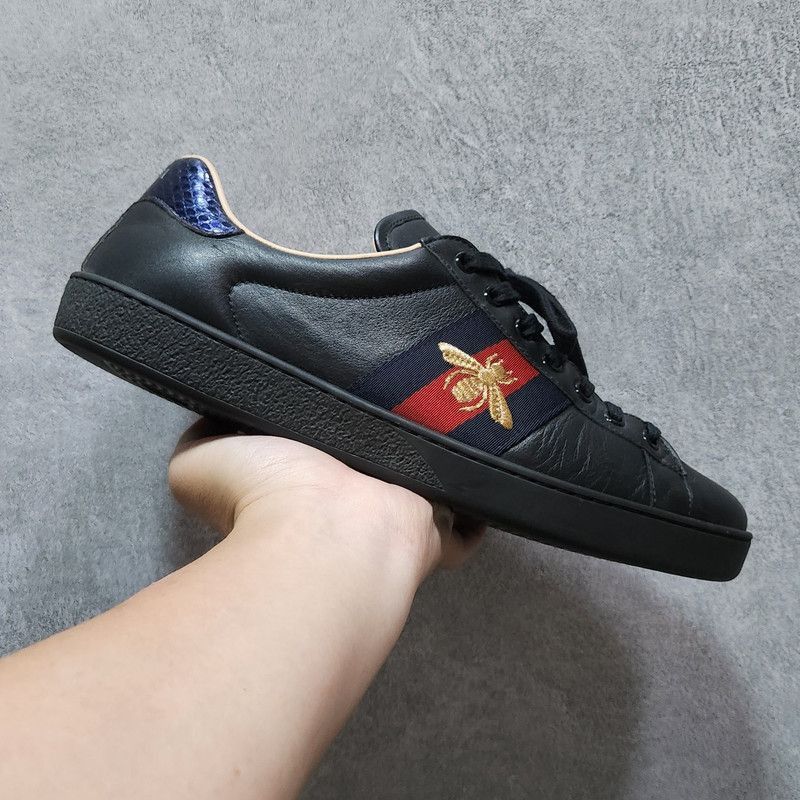 Gucci Gucci Ace Bee Embroidered Casual Sneakers - Size US 8.5 / EU 41-42 - 3 Thumbnail